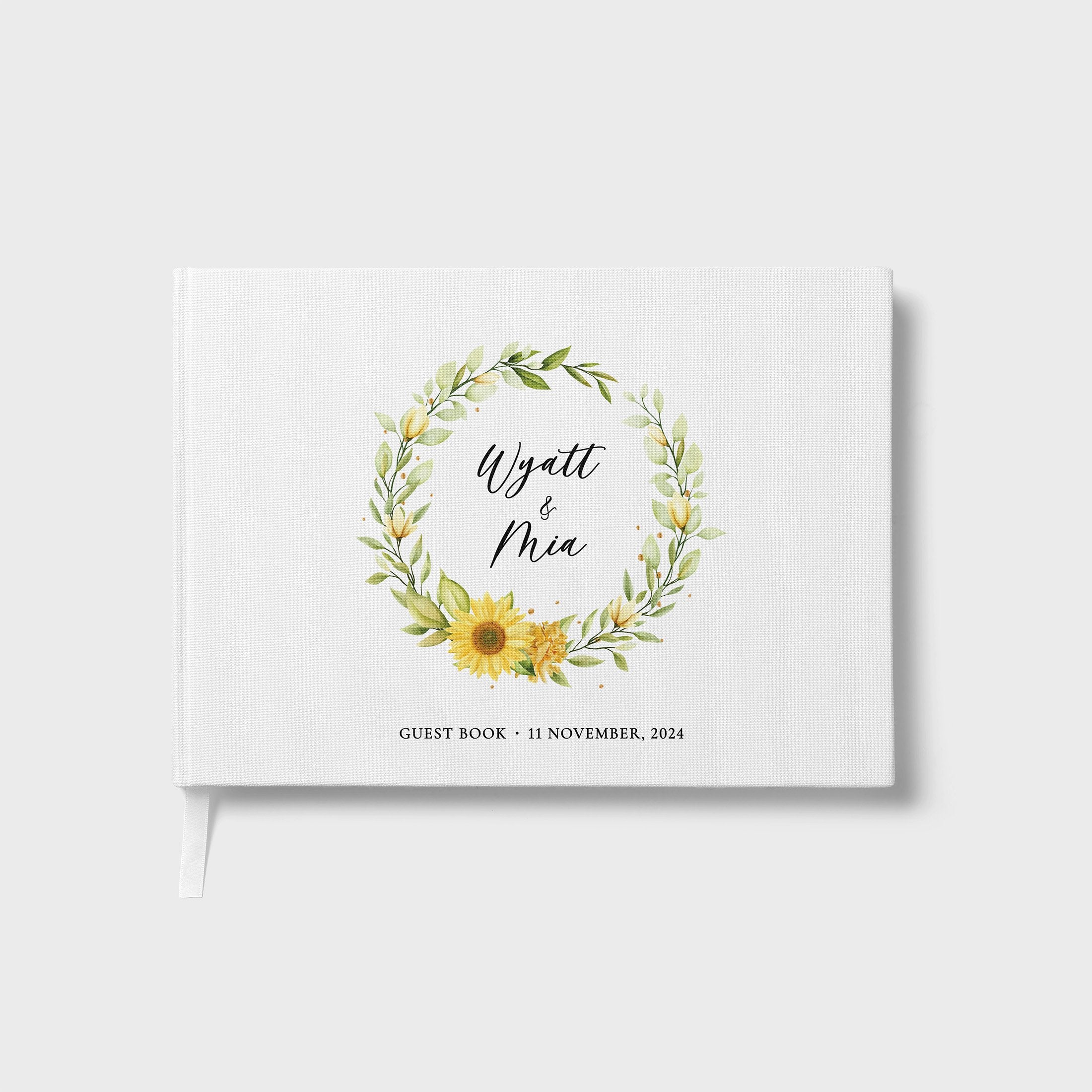 Sunflower Wreath | Wedding Guest Book