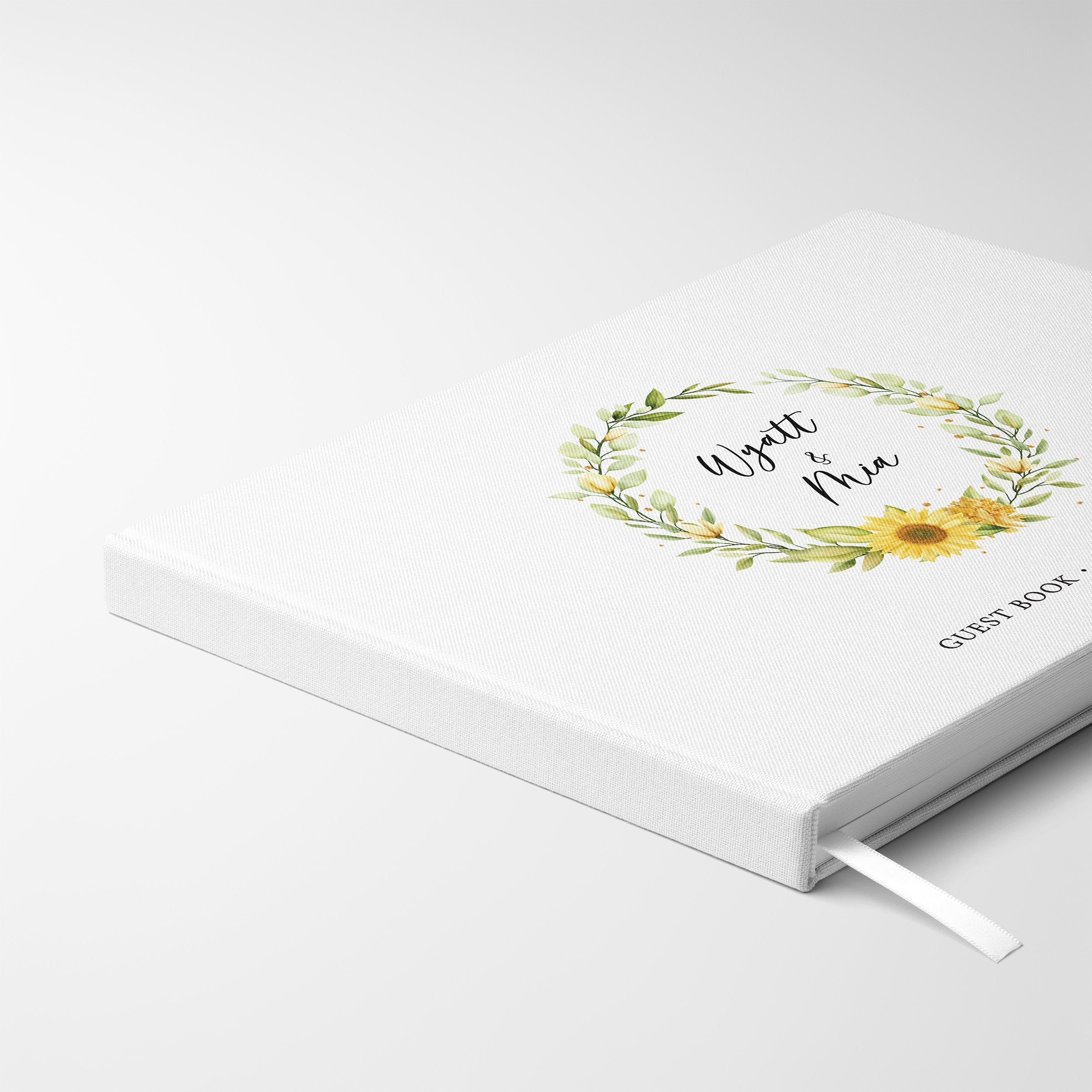 Sunflower Wreath | Wedding Guest Book