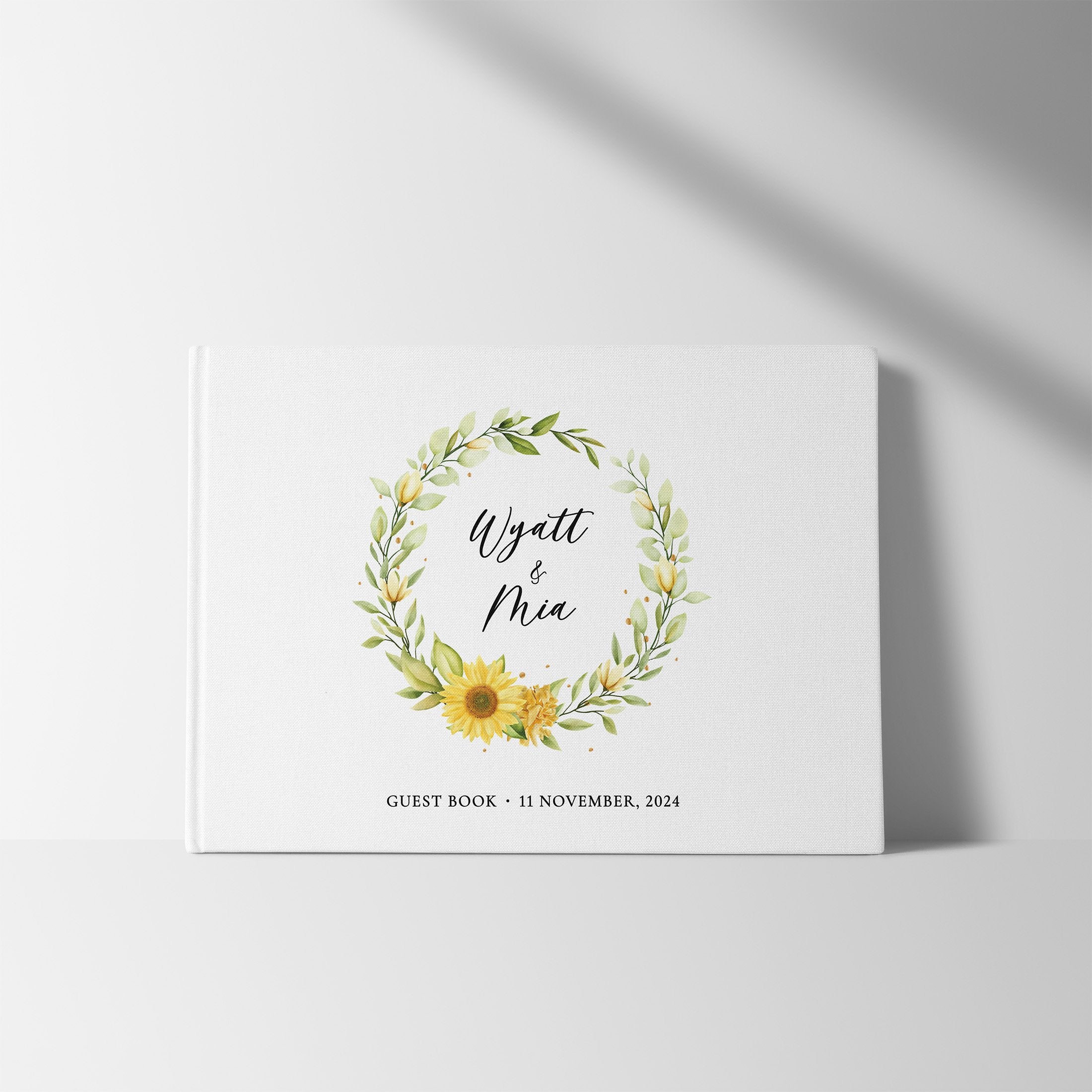 Sunflower Wreath | Wedding Guest Book