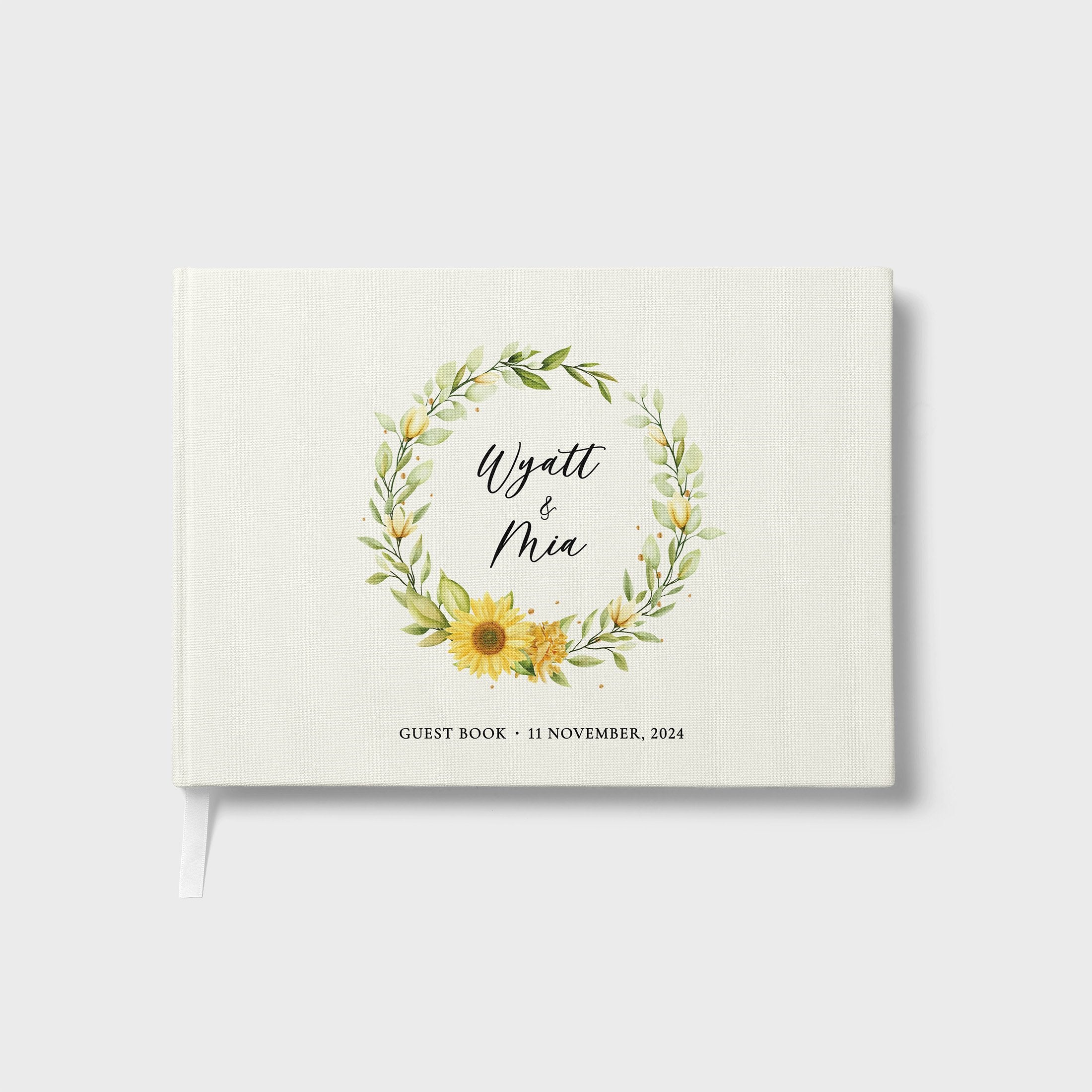 Sunflower Wreath | Wedding Guest Book