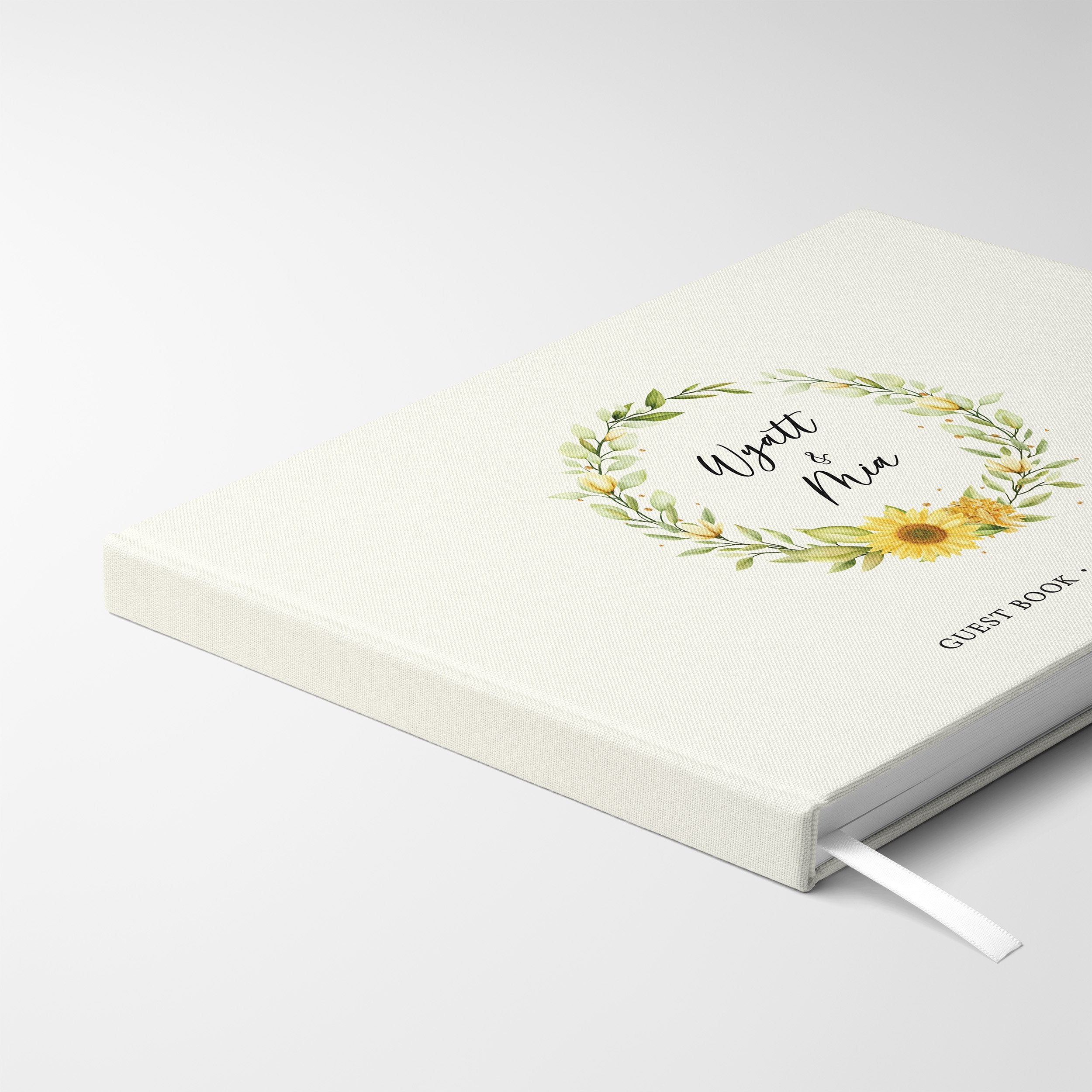 Sunflower Wreath | Wedding Guest Book