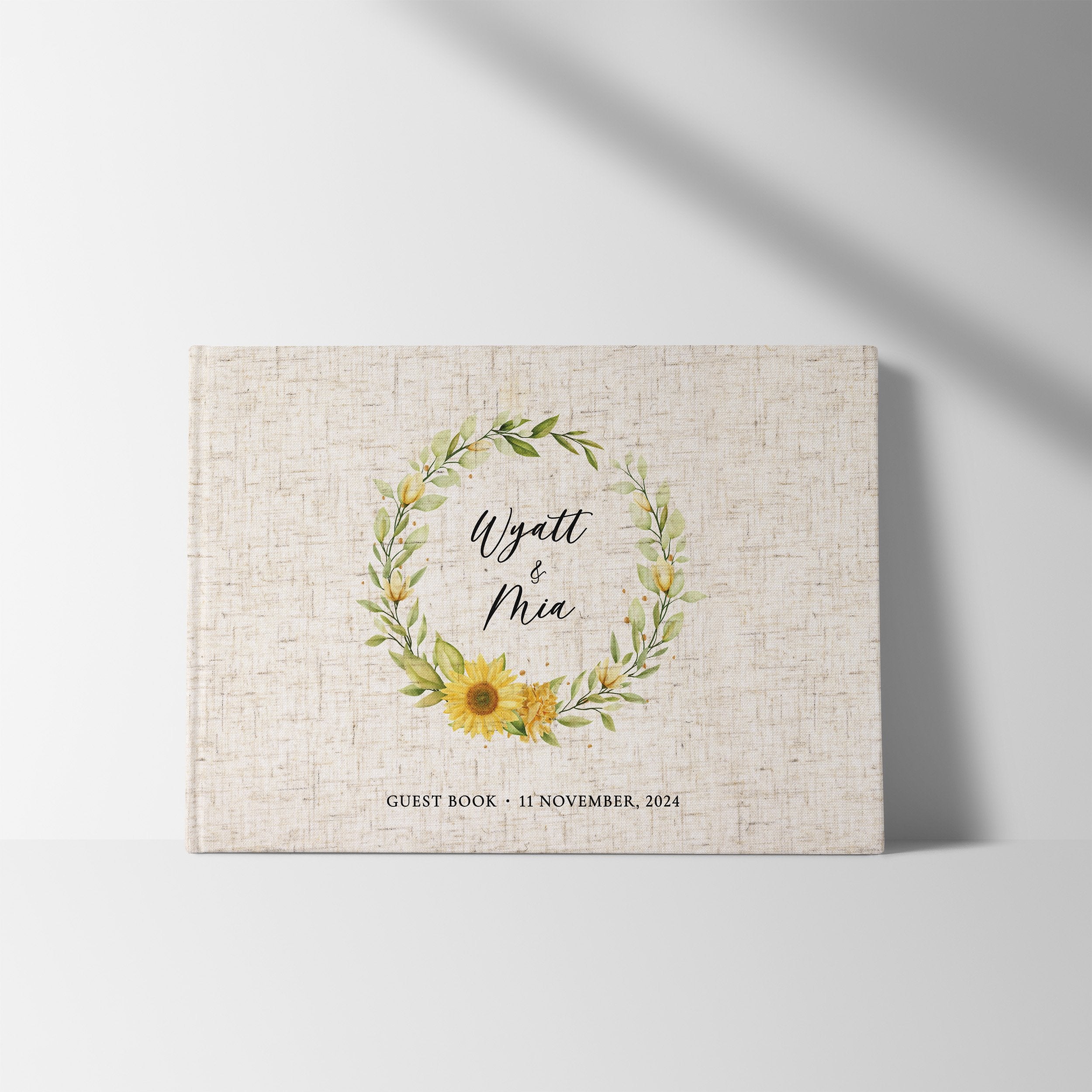 Sunflower Wreath | Wedding Guest Book