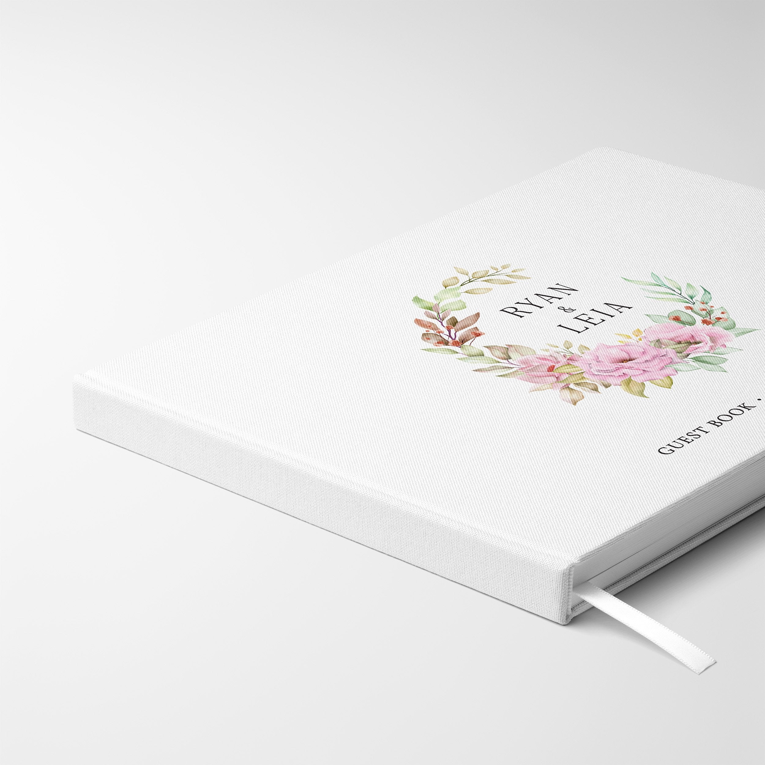Floral Wreath | Wedding Guest Book