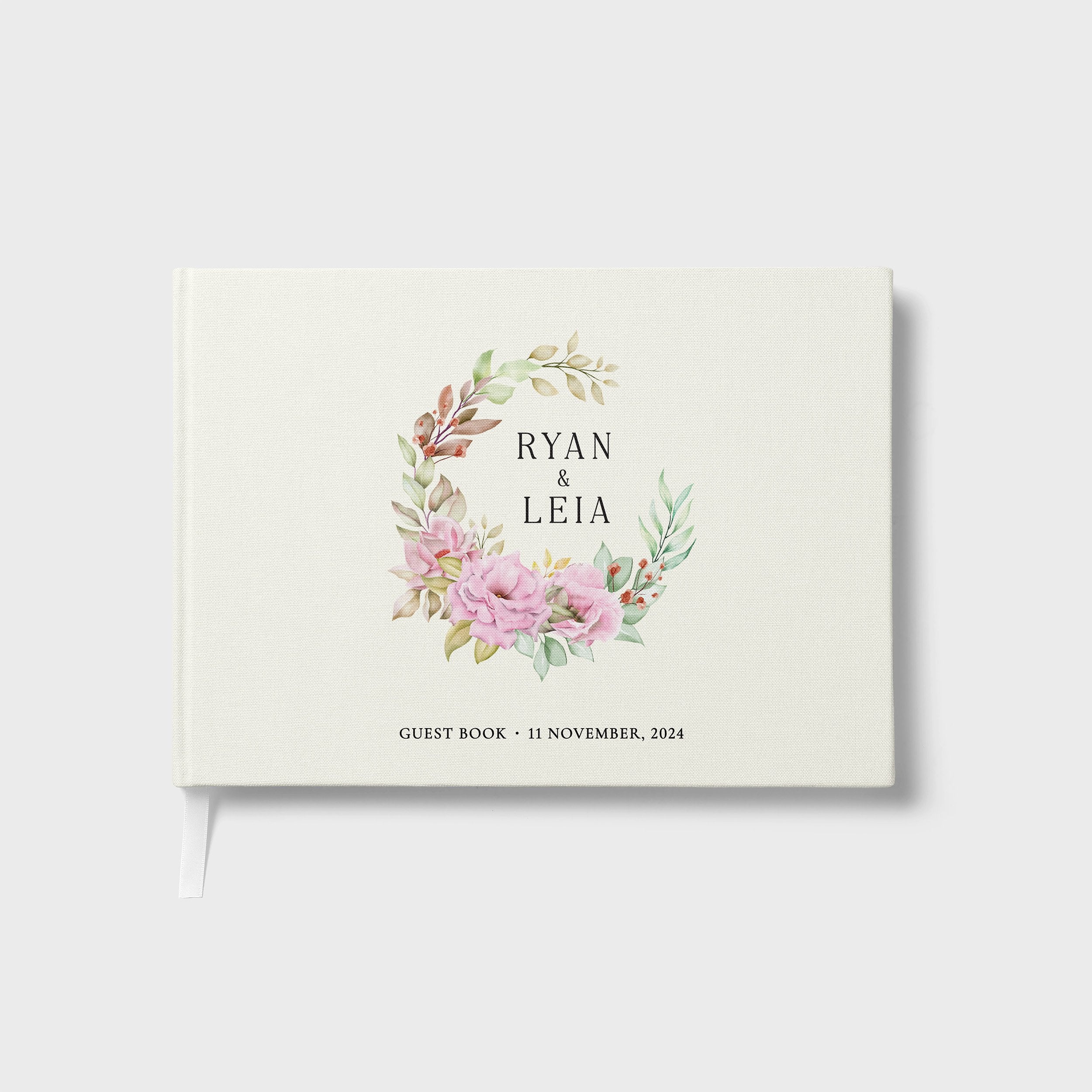 Floral Wreath | Wedding Guest Book