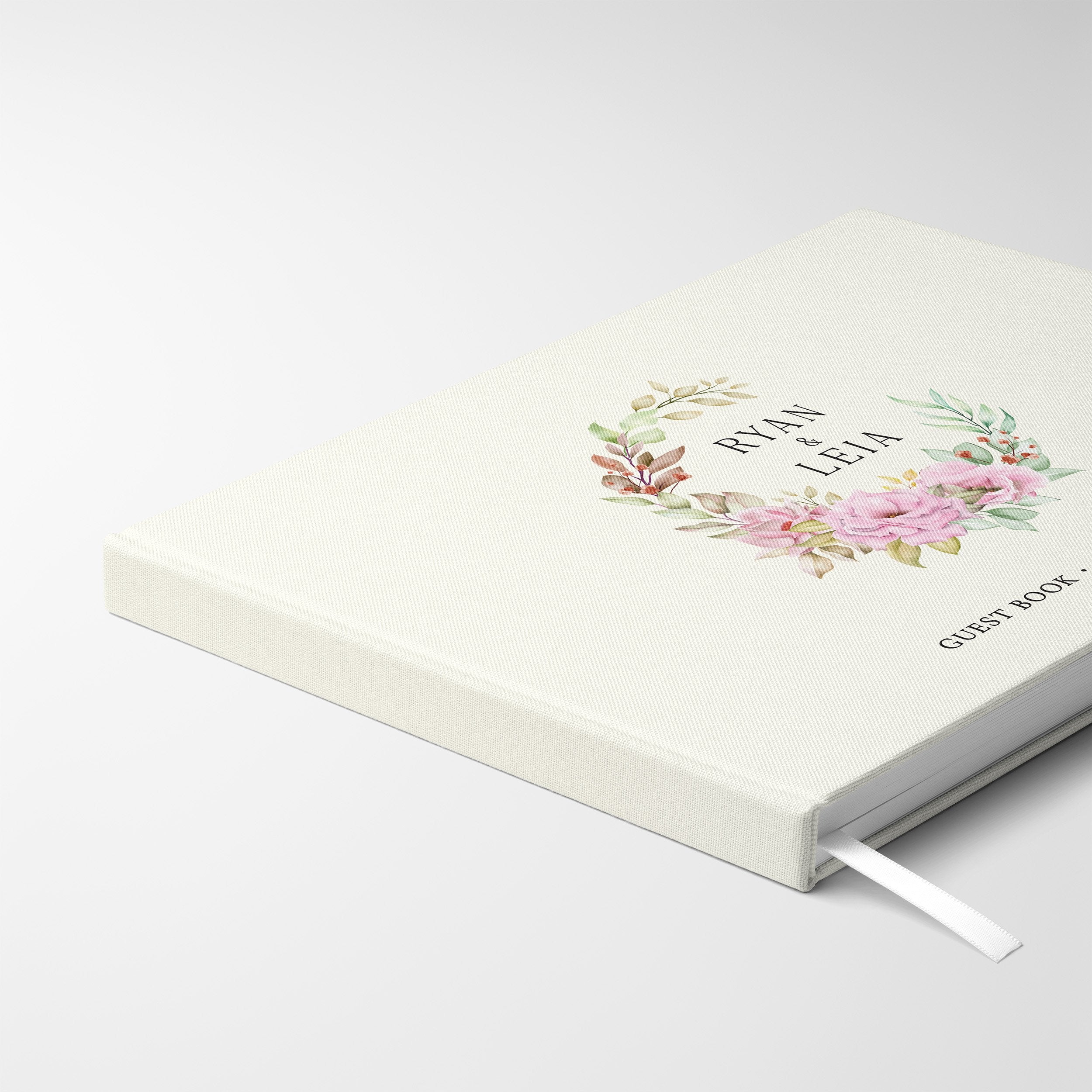 Floral Wreath | Wedding Guest Book