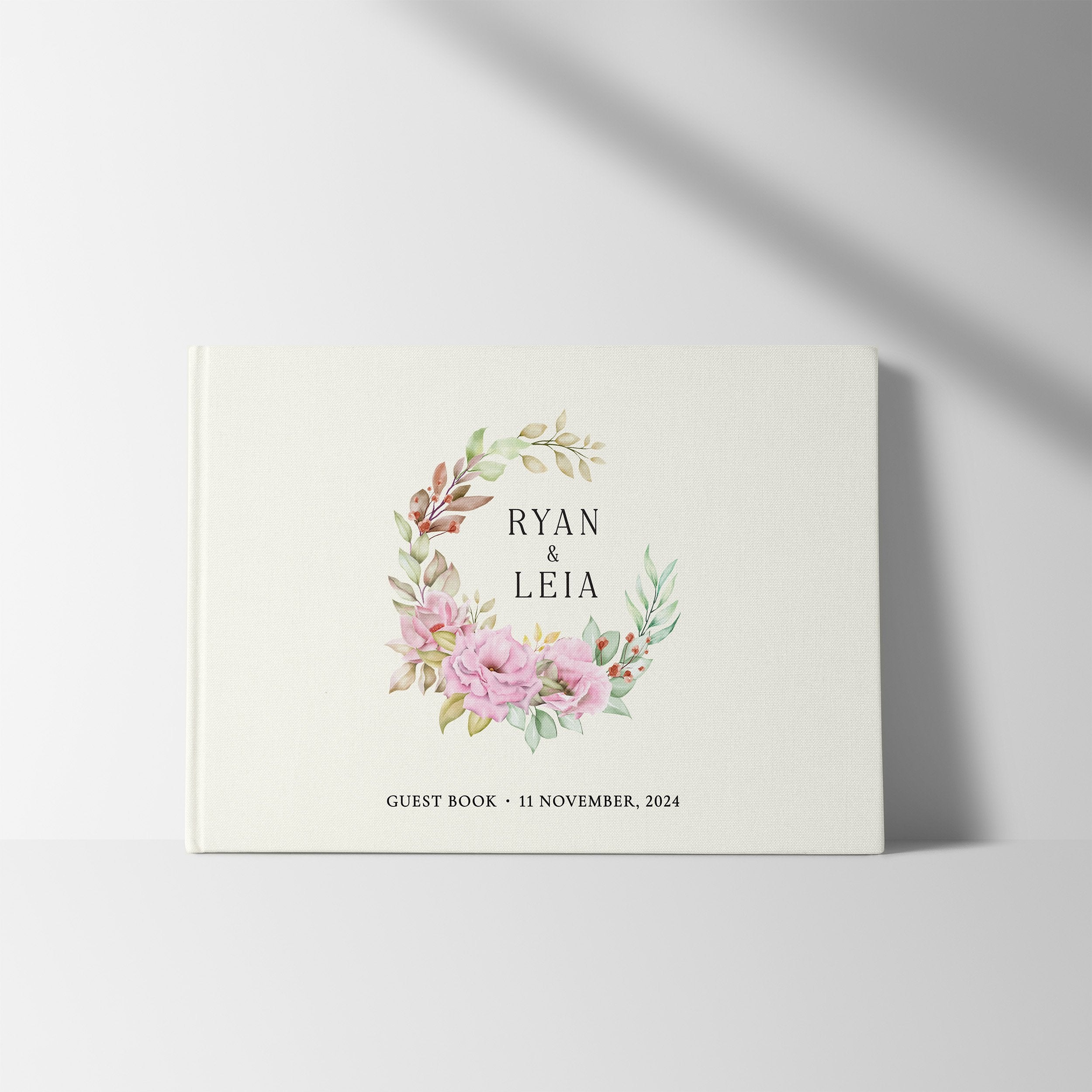 Floral Wreath | Wedding Guest Book