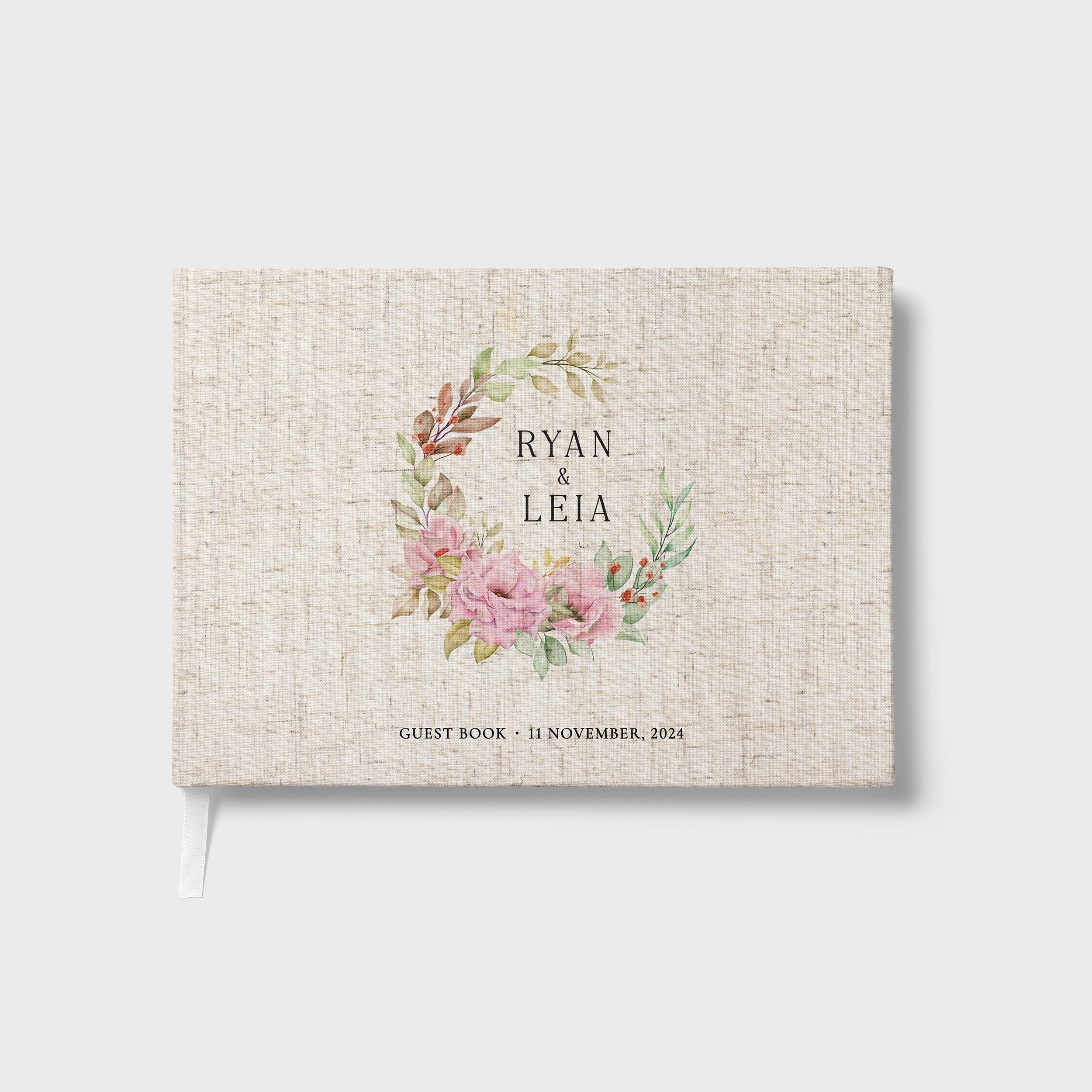 Floral Wreath | Wedding Guest Book