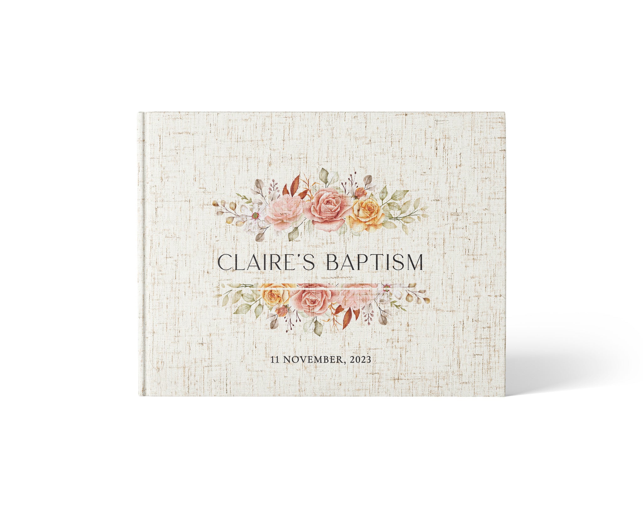 Mirrored Florals | Baptism Guest Book