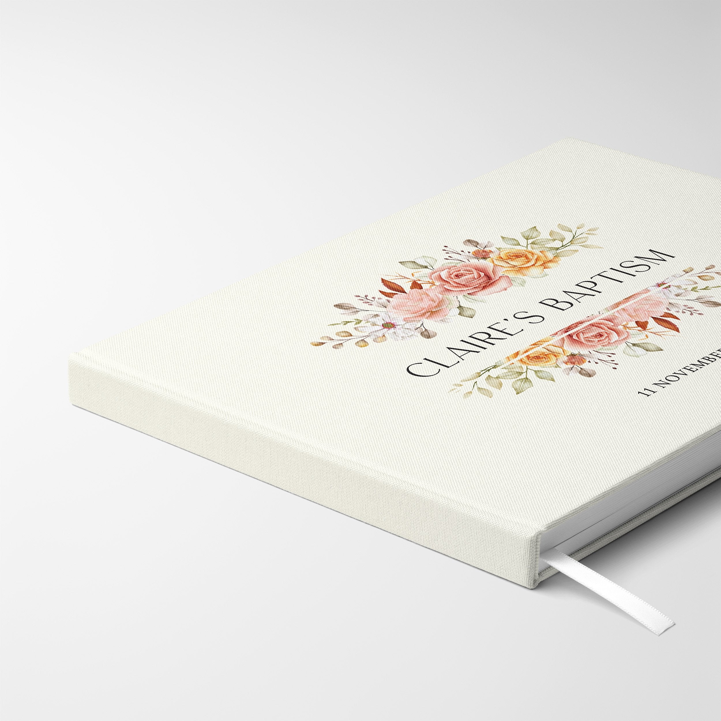 Mirrored Florals | Baptism Guest Book