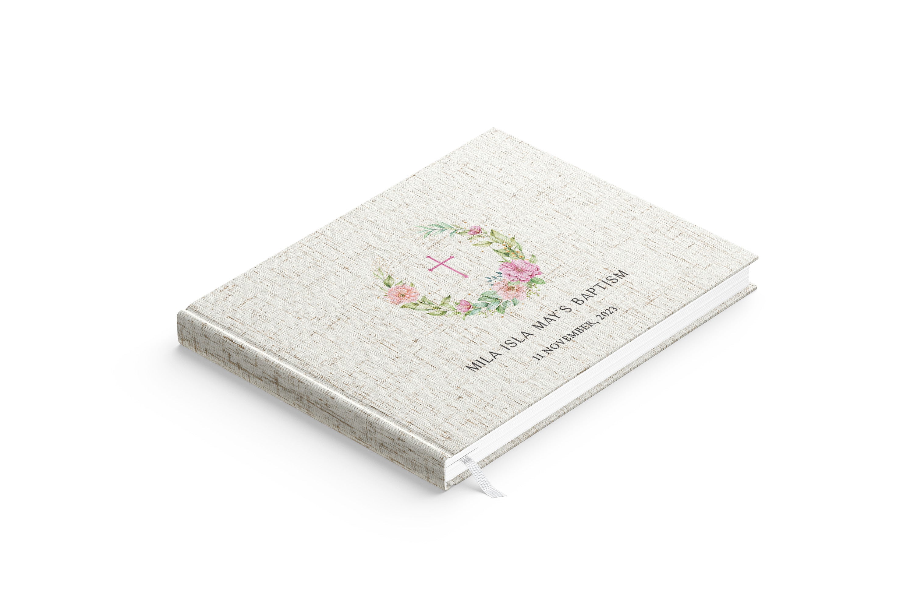 Summer Wreath | Christening Guest Book