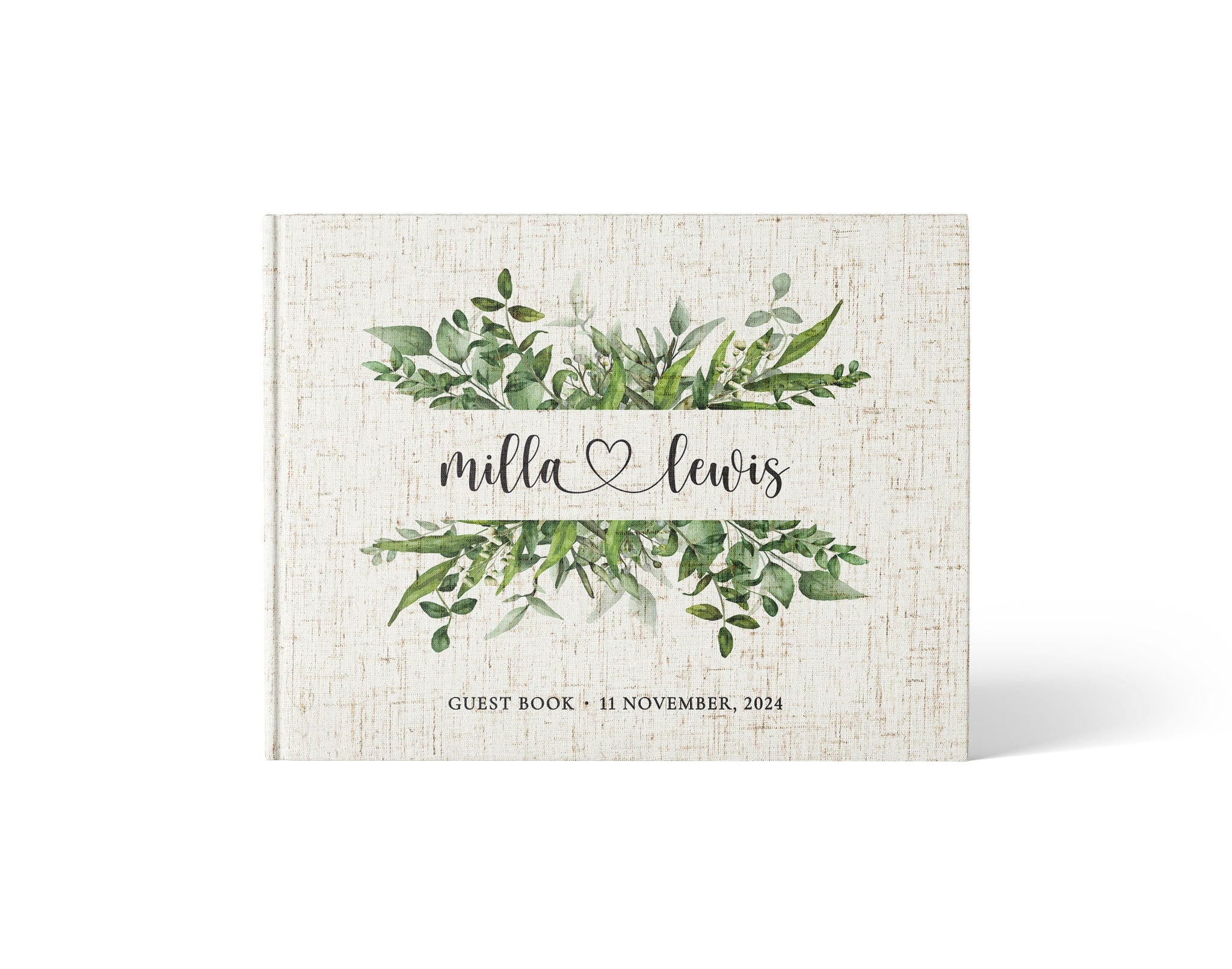 Mirrored Leaves | Wedding Guest Book