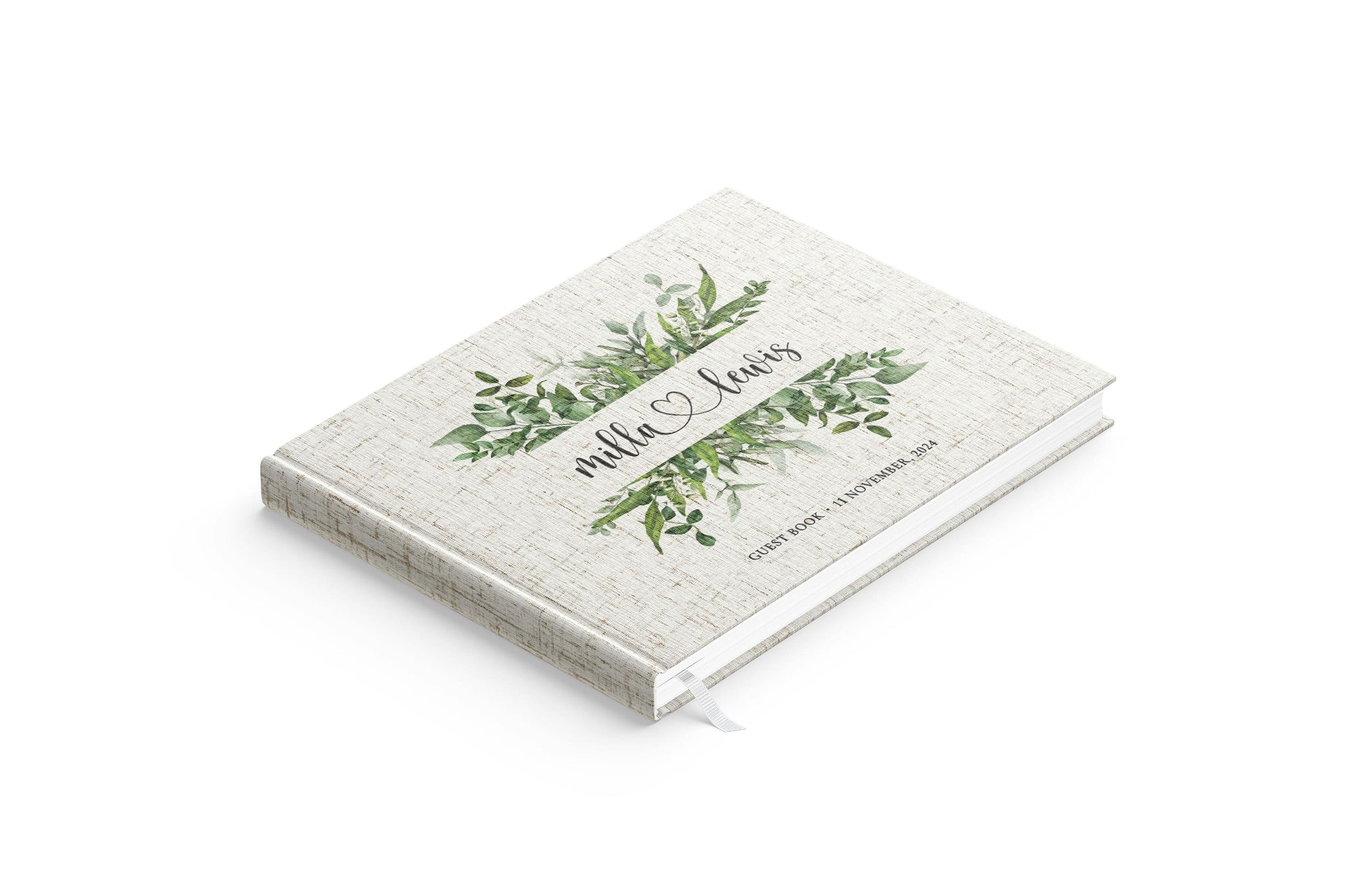 Mirrored Leaves | Wedding Guest Book