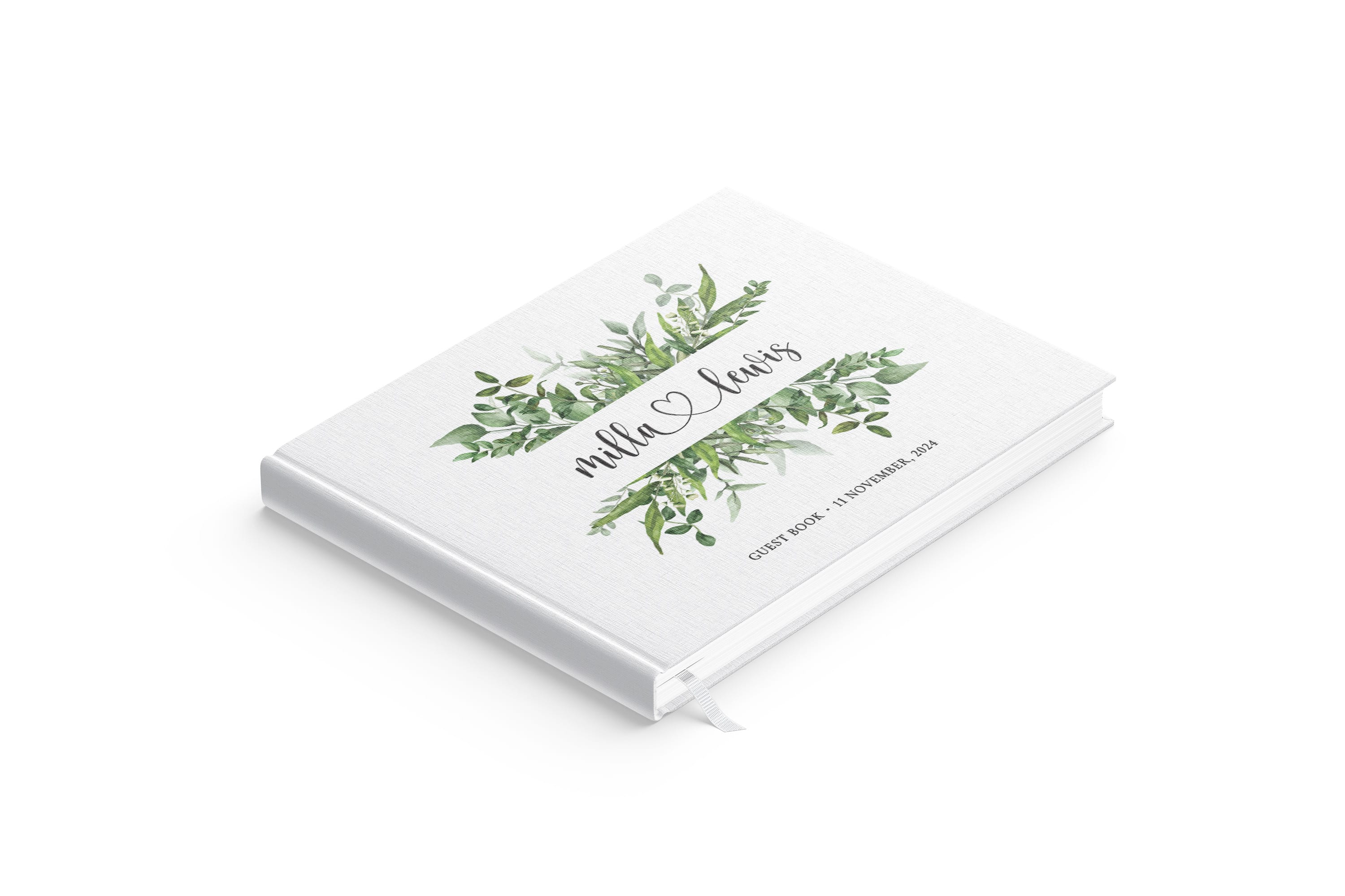 Mirrored Leaves | Wedding Guest Book