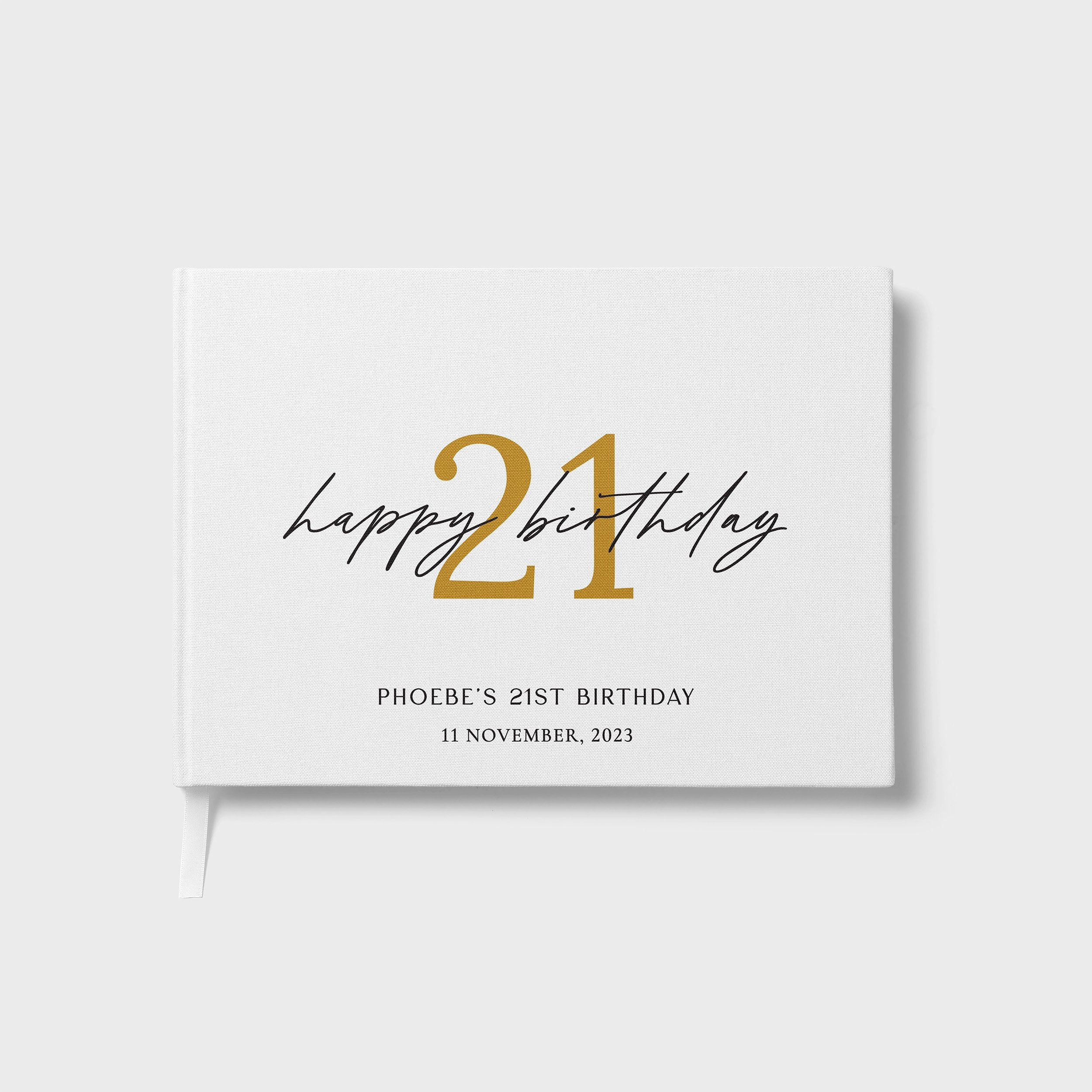 Golden Milestone | Birthday Guest Book