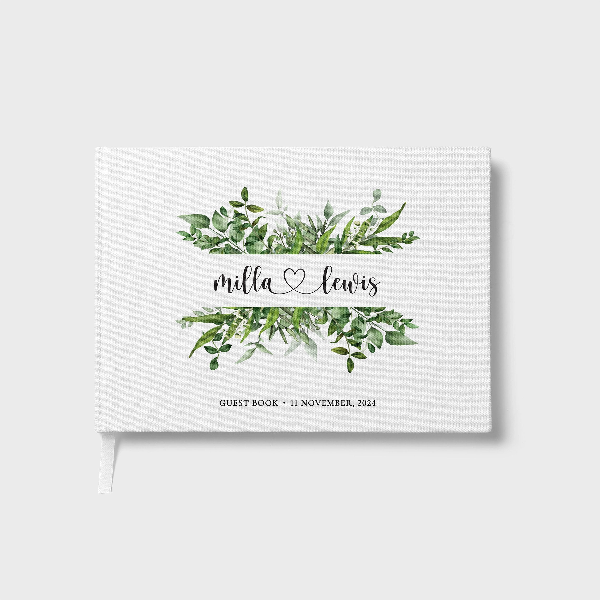 Mirrored Leaves | Wedding Guest Book