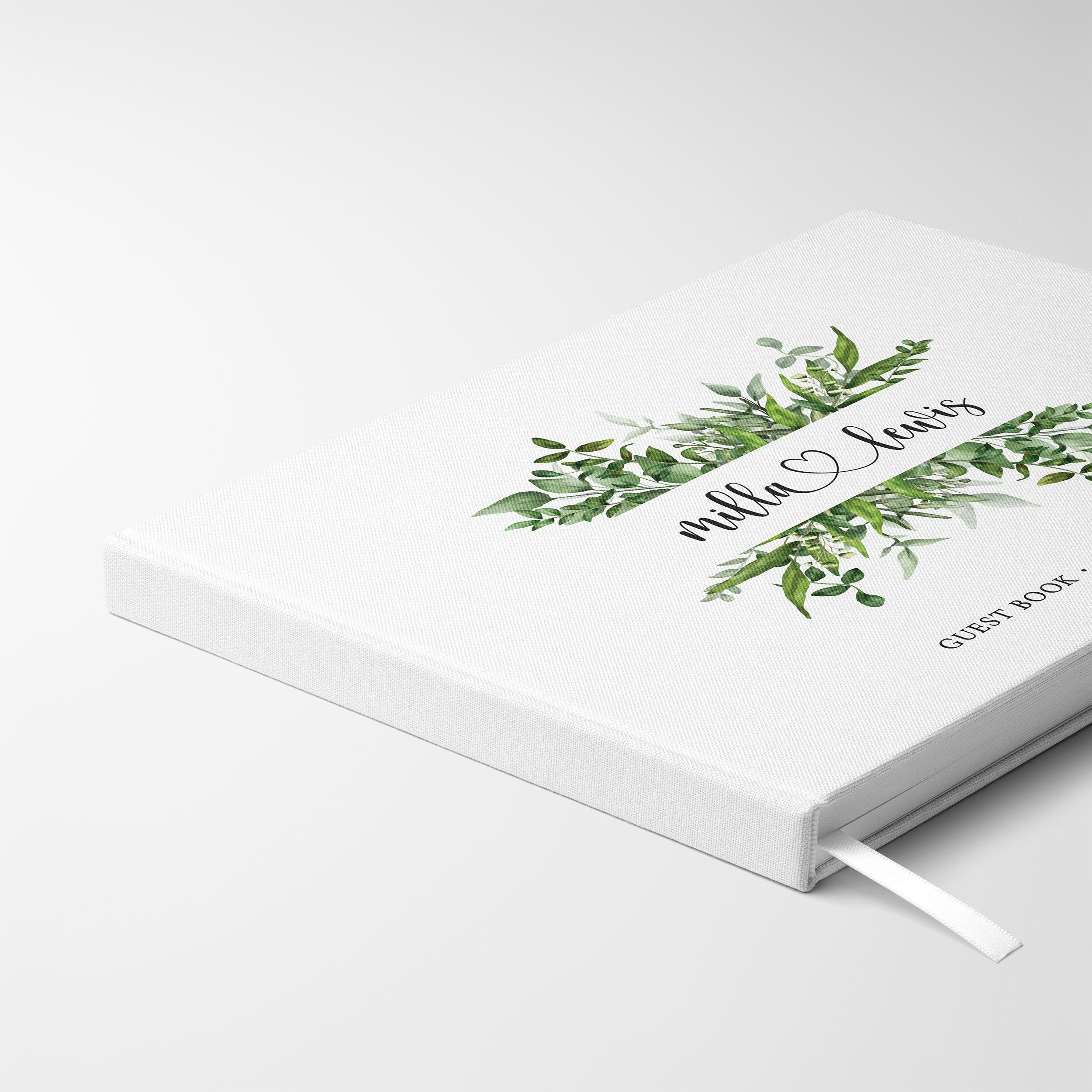 Mirrored Leaves | Wedding Guest Book