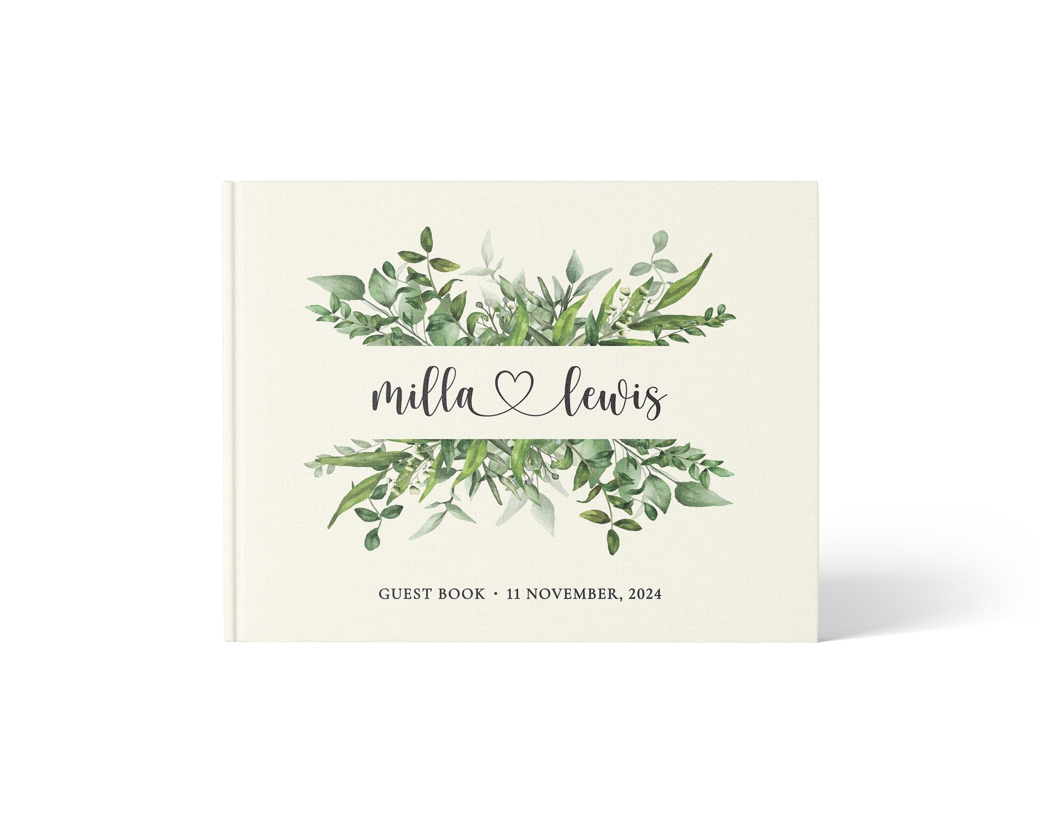 Mirrored Leaves | Wedding Guest Book