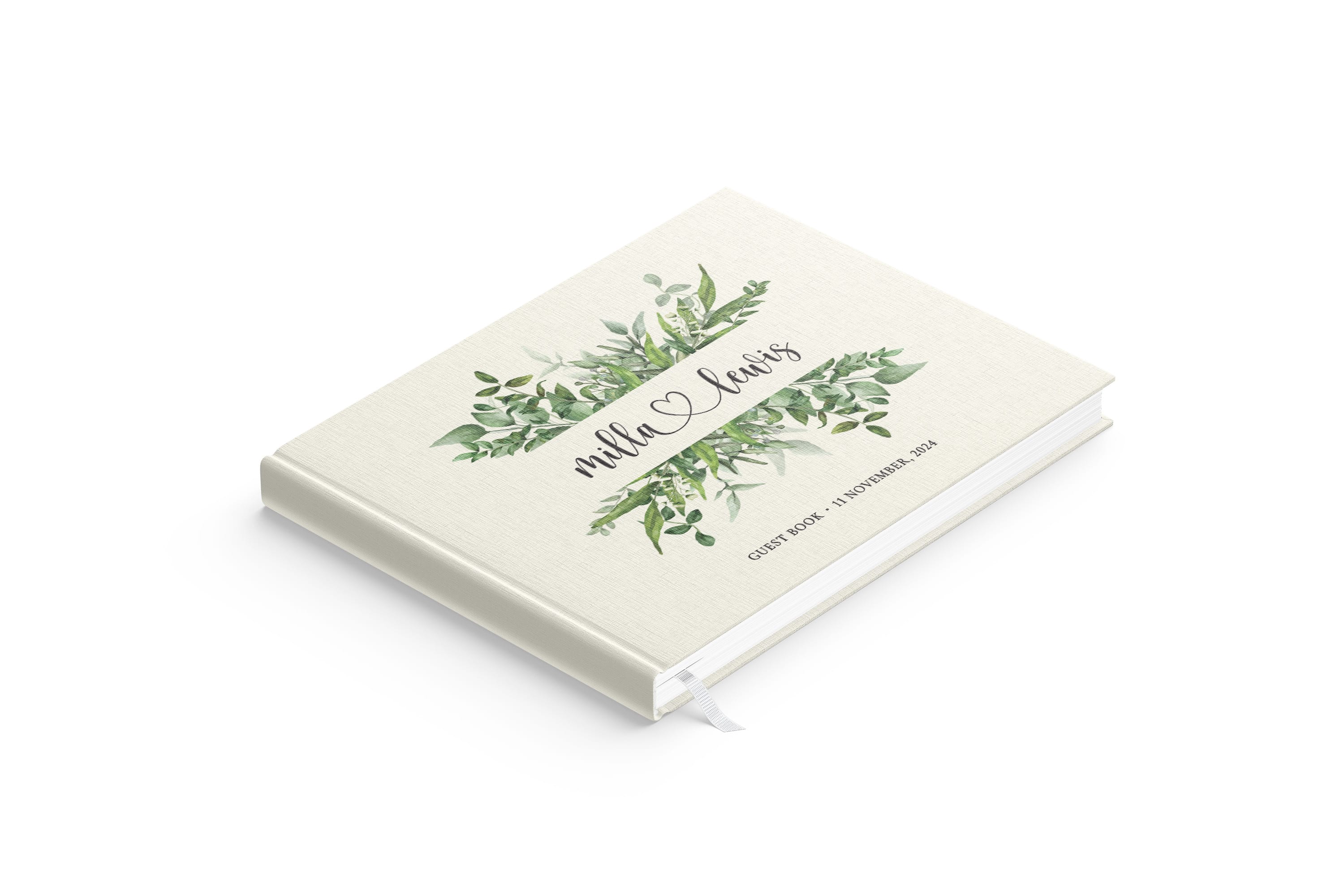 Mirrored Leaves | Wedding Guest Book