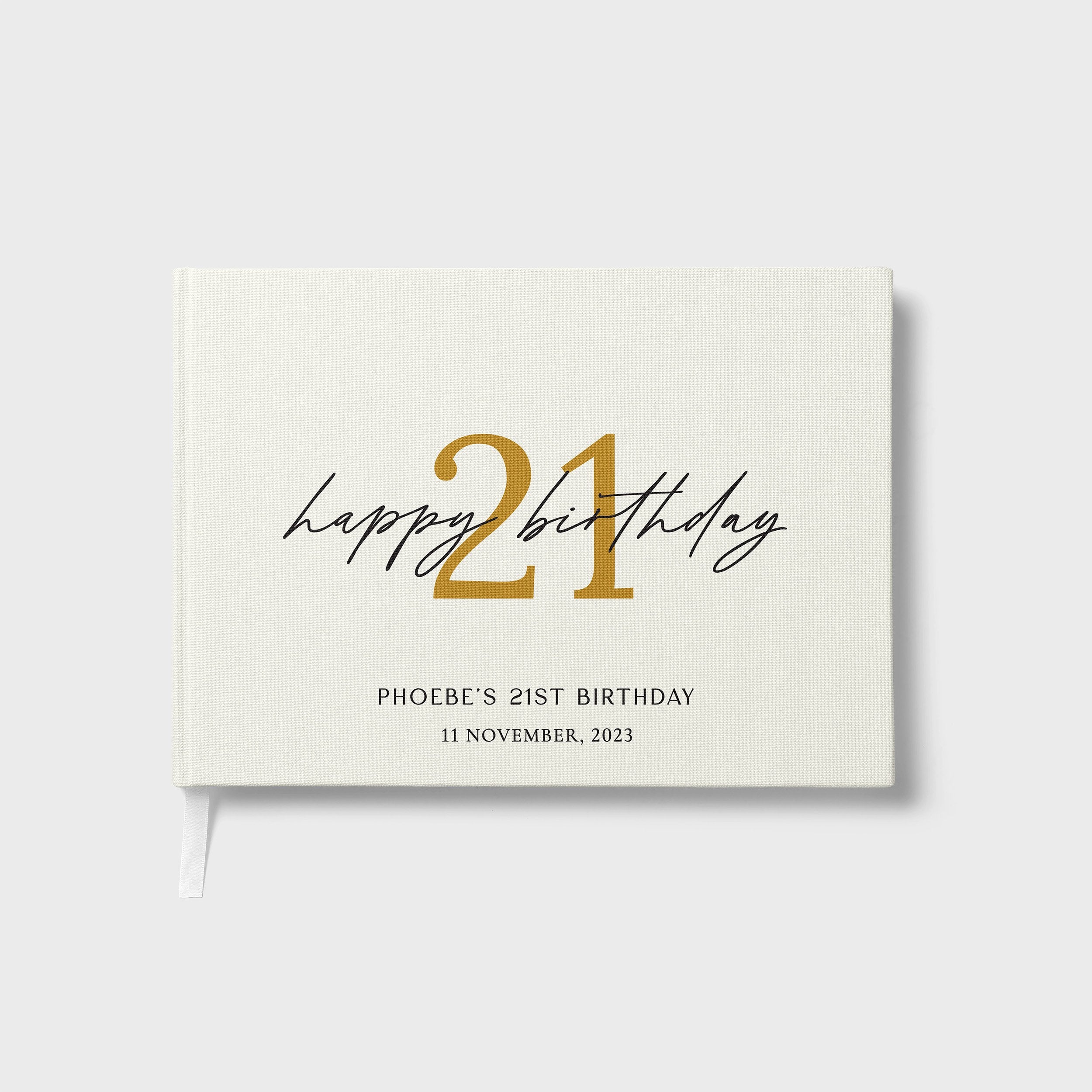 Golden Milestone | Birthday Guest Book
