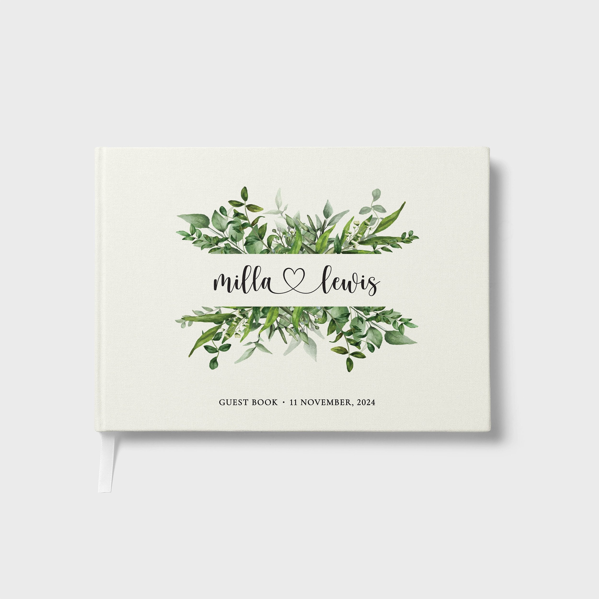 Mirrored Leaves | Wedding Guest Book