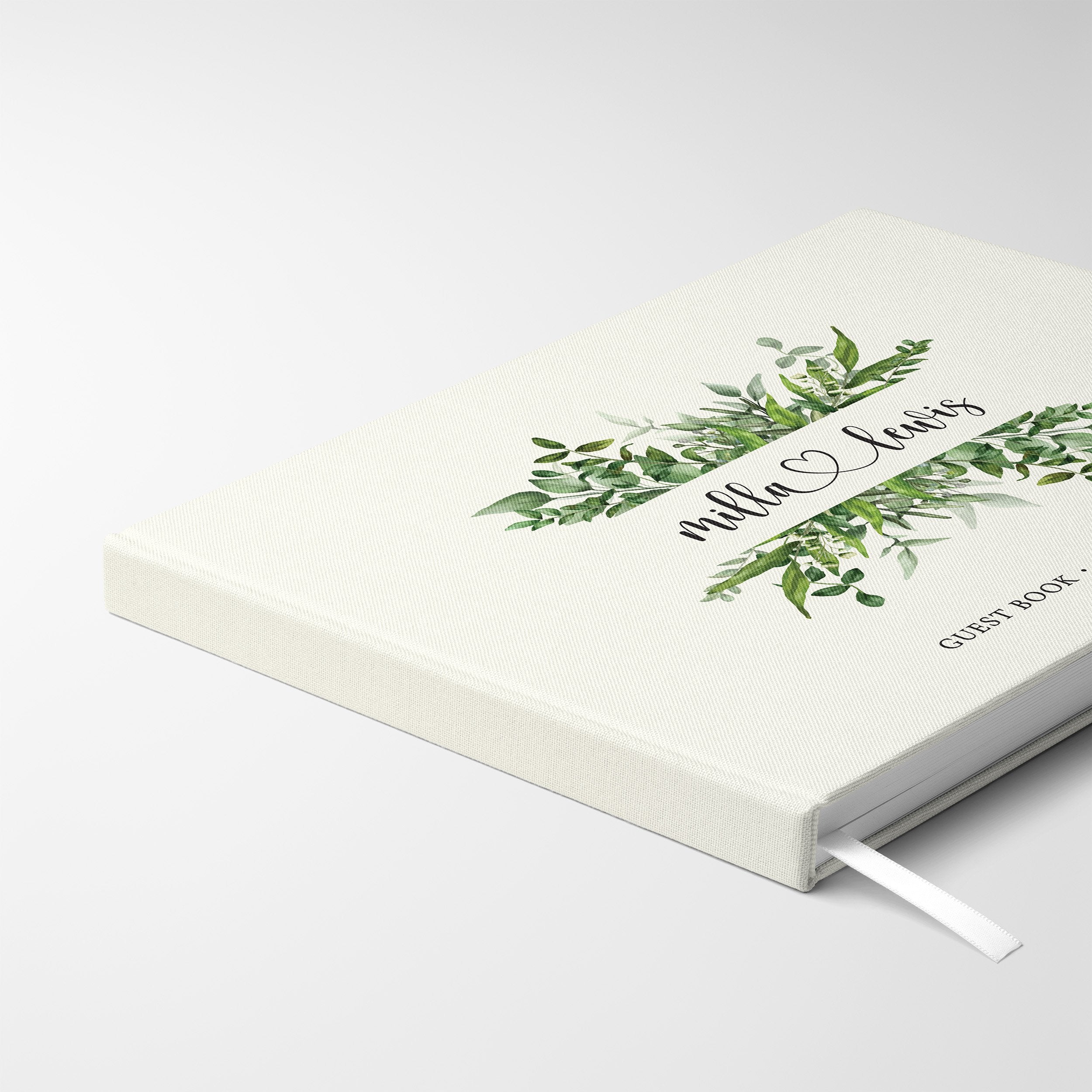 Mirrored Leaves | Wedding Guest Book