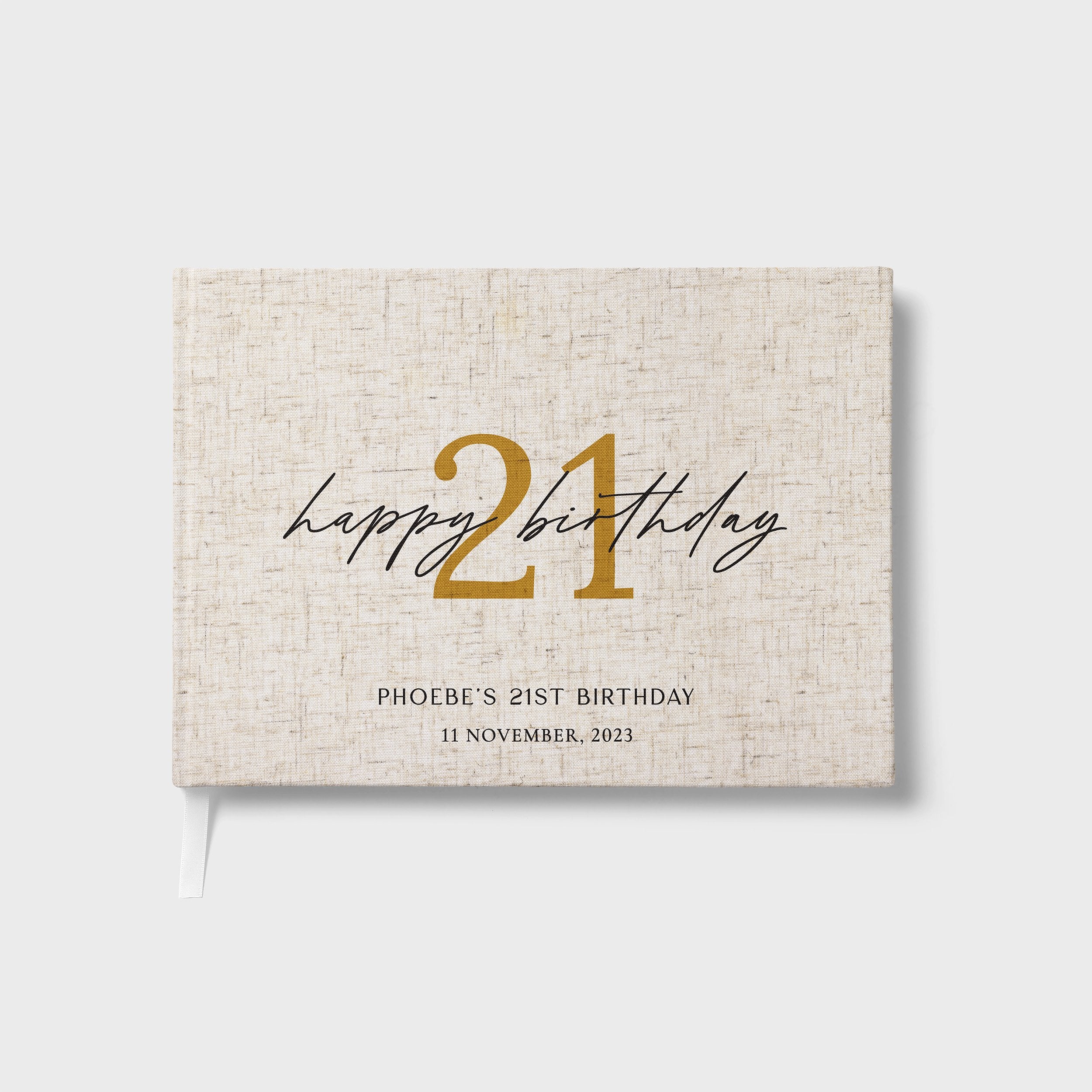 Golden Milestone | Birthday Guest Book