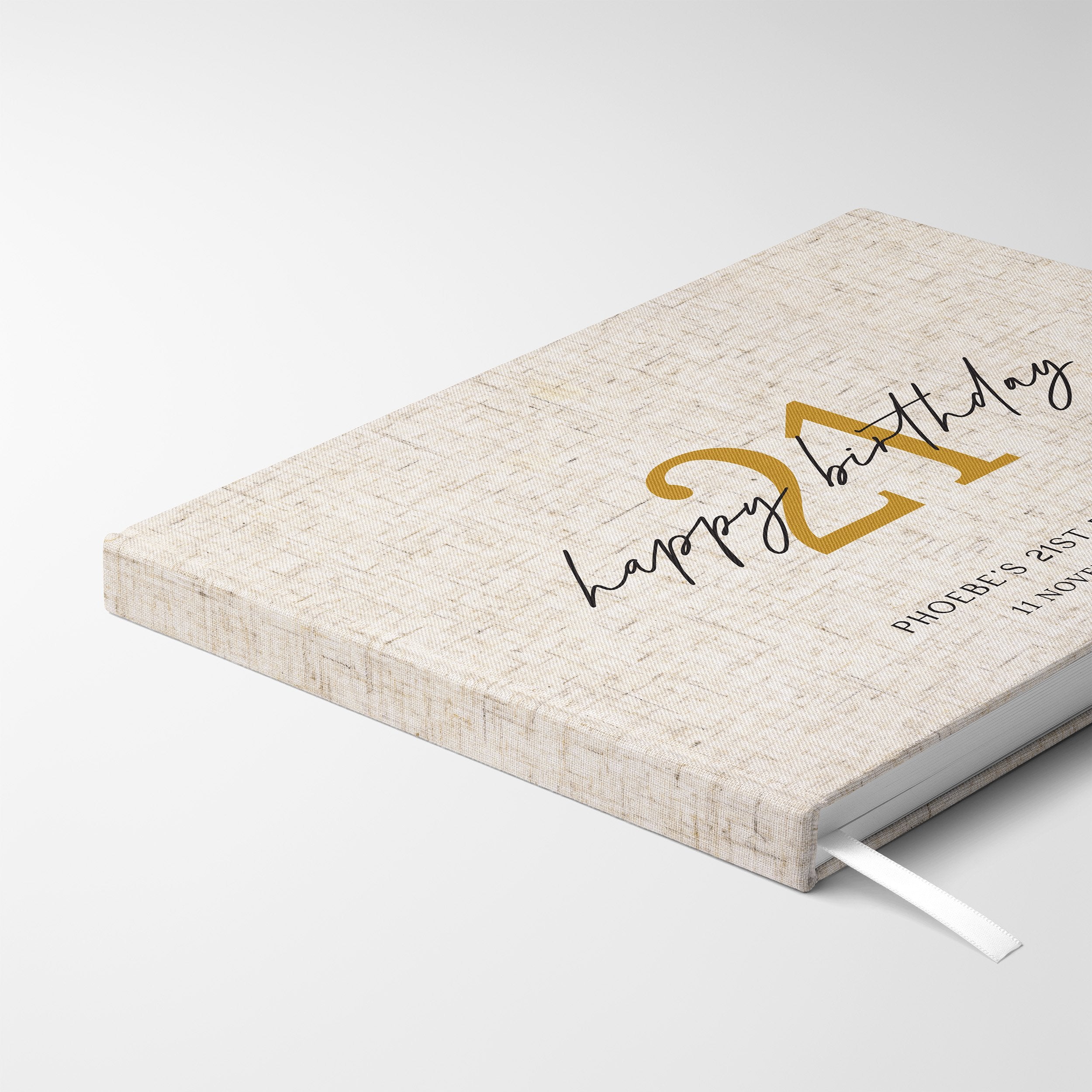 Golden Milestone | Birthday Guest Book