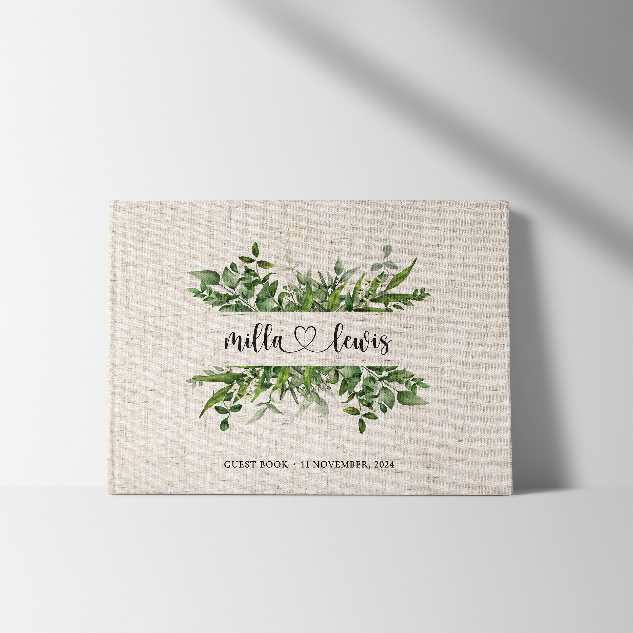 Mirrored Leaves | Wedding Guest Book