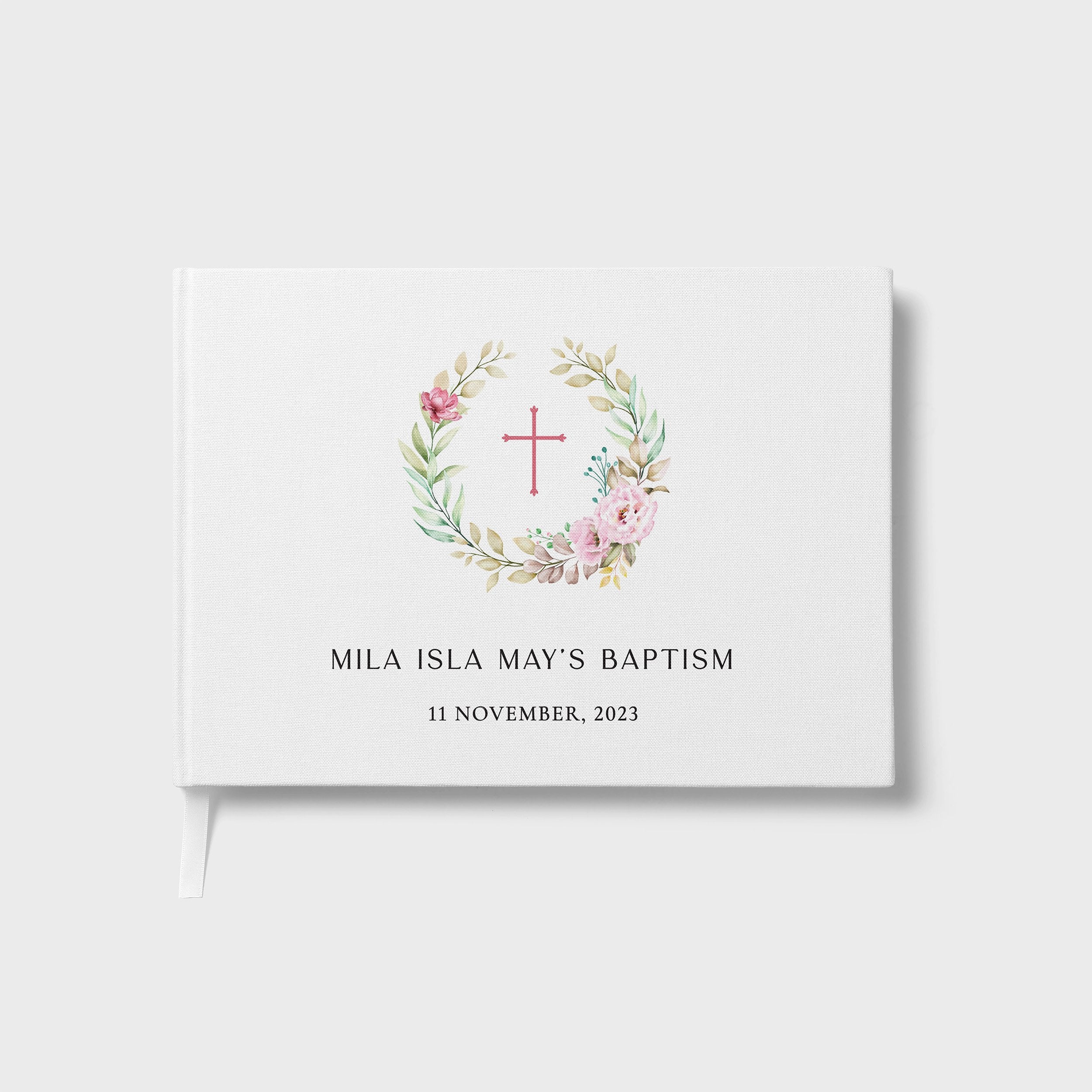 Blush Wreath | Christening Guest Book