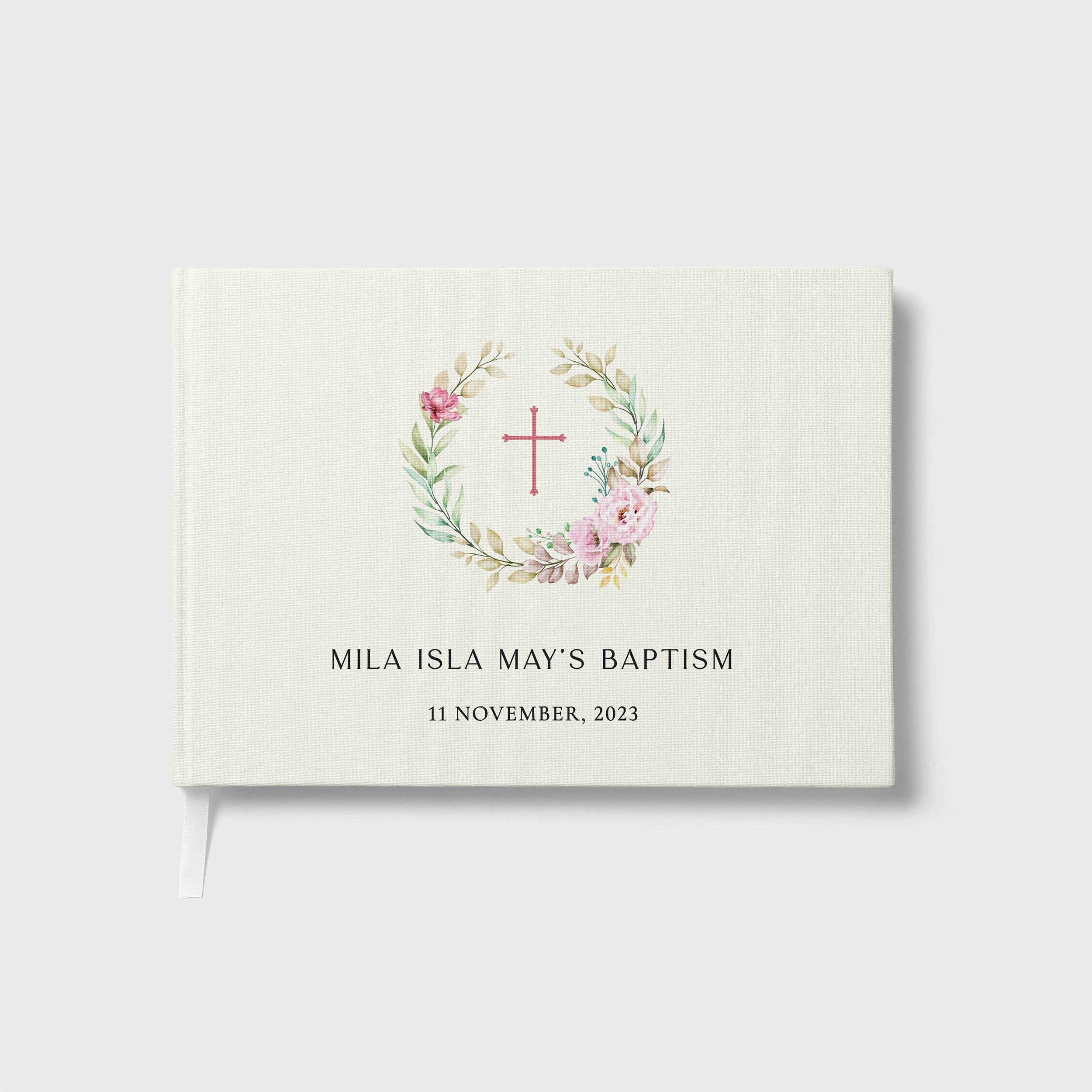 Blush Wreath | Christening Guest Book