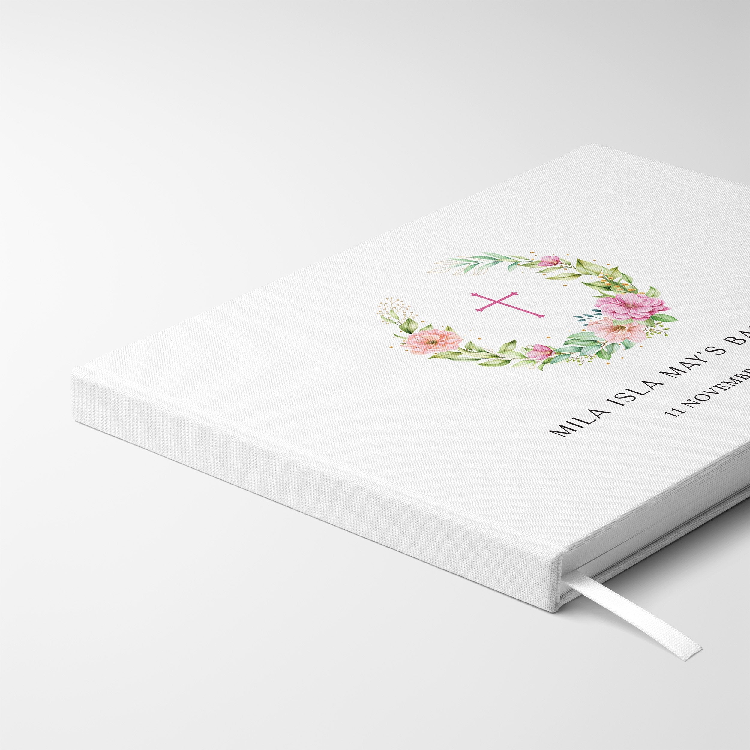 Summer Wreath | Christening Guest Book