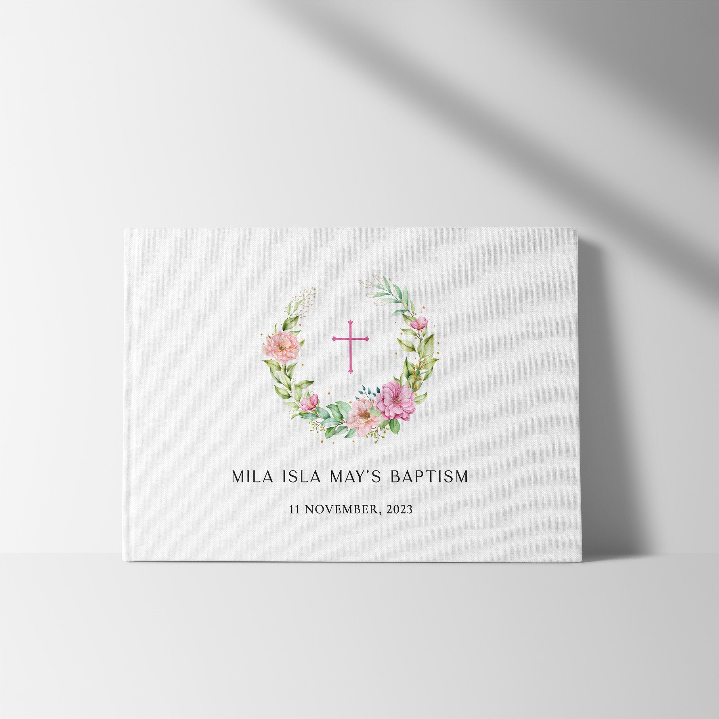 Summer Wreath | Christening Guest Book