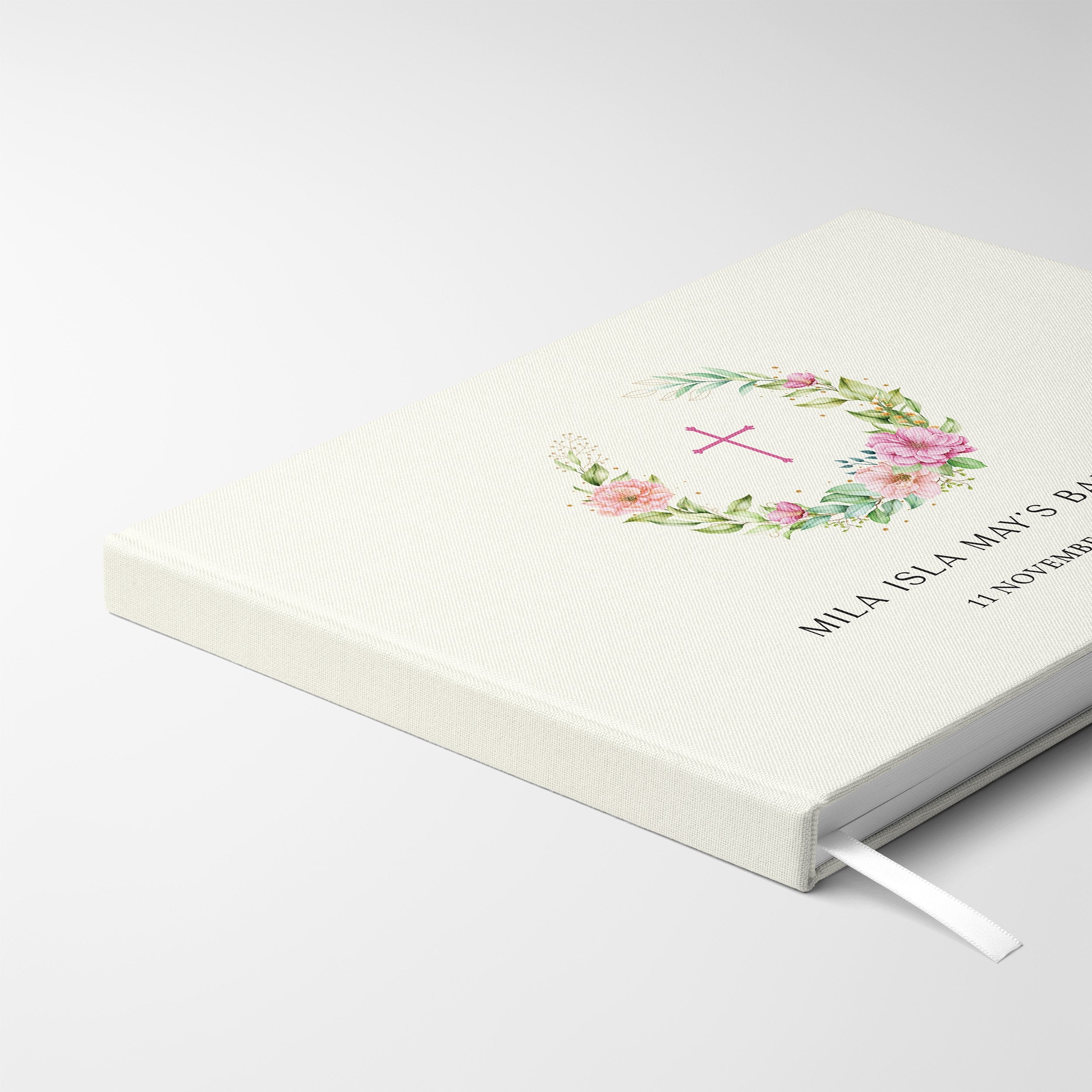 Summer Wreath | Christening Guest Book