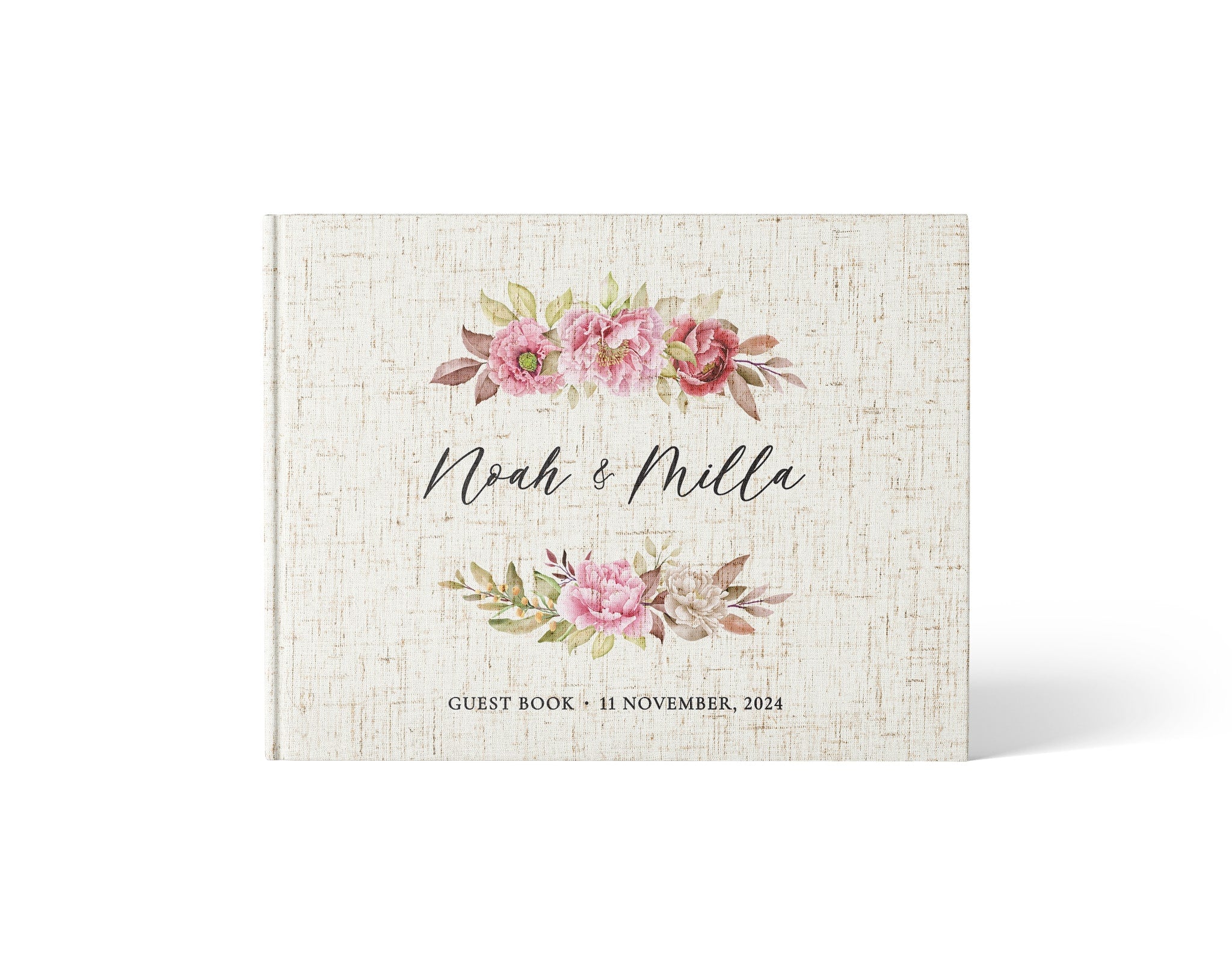 Pink Florals | Wedding Guest Book