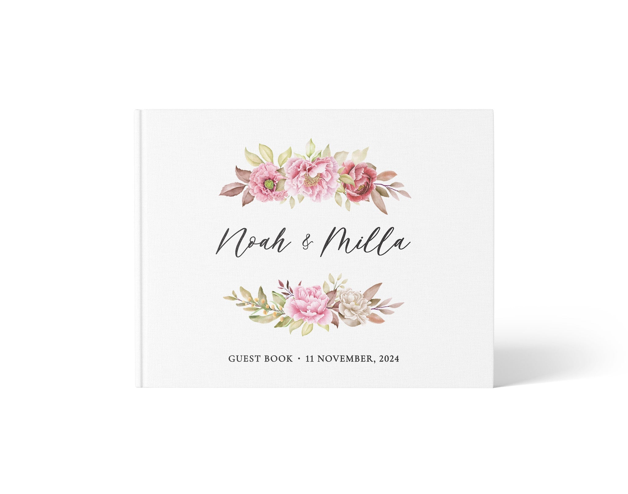 Pink Florals | Wedding Guest Book