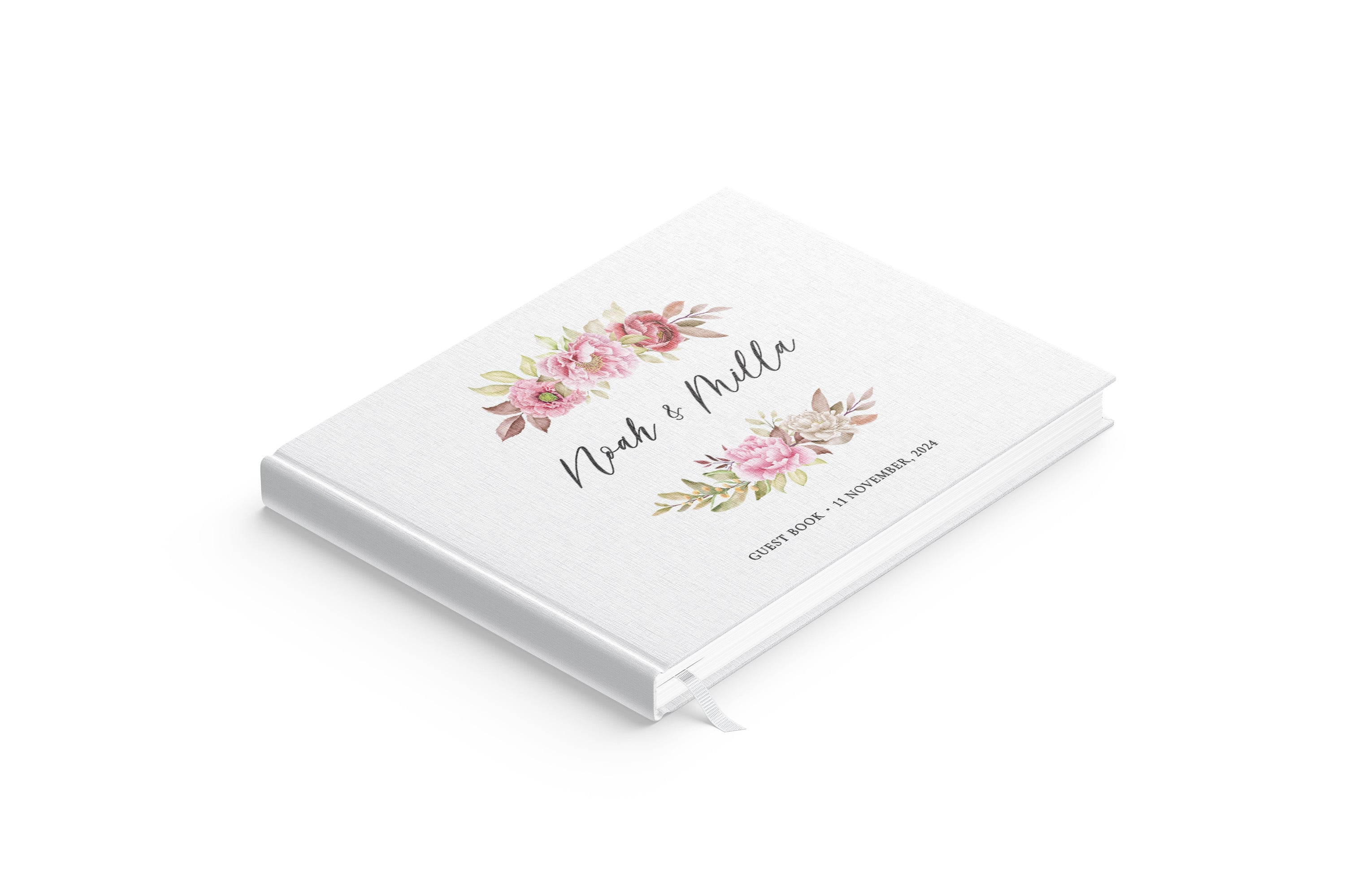 Pink Florals | Wedding Guest Book