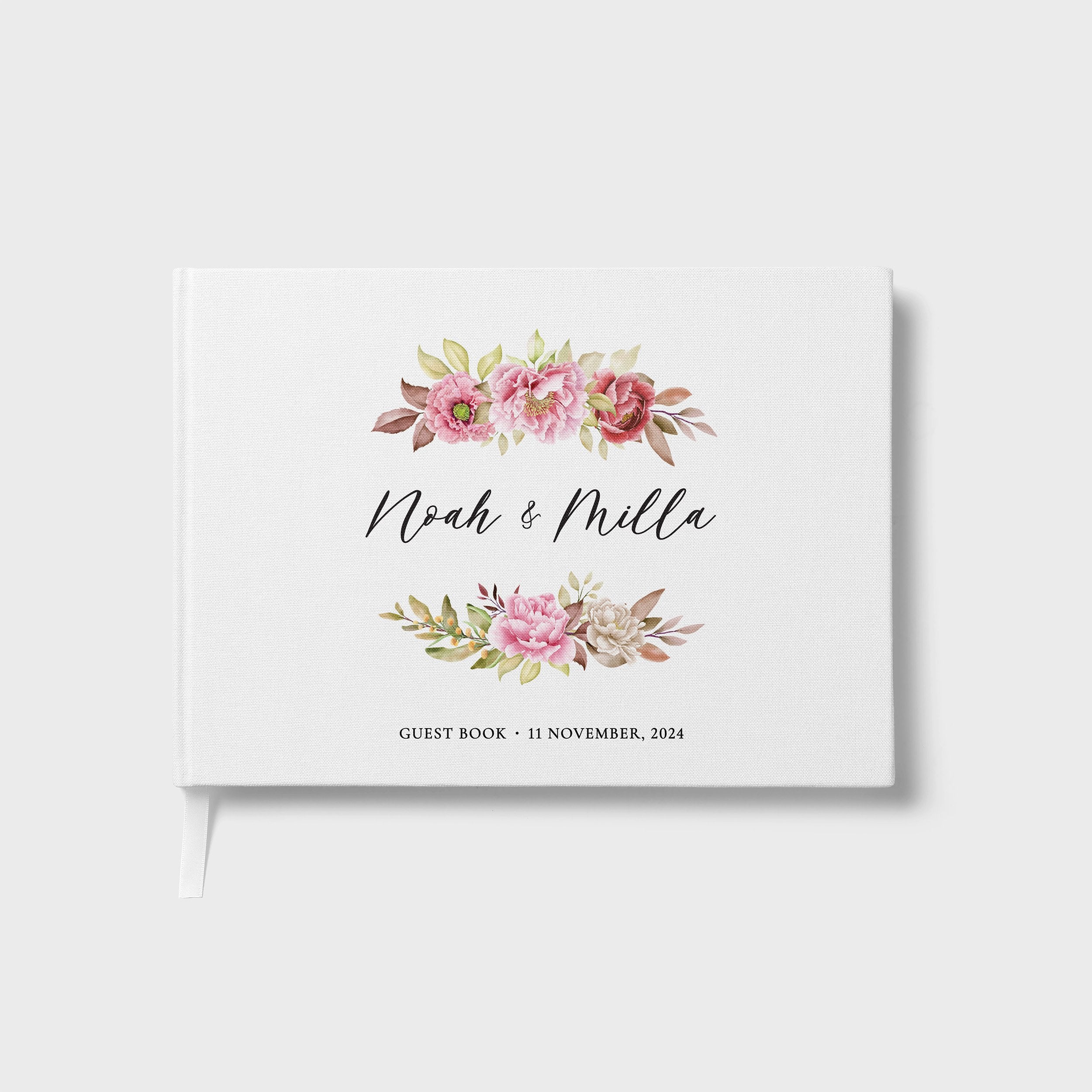 Pink Florals | Wedding Guest Book