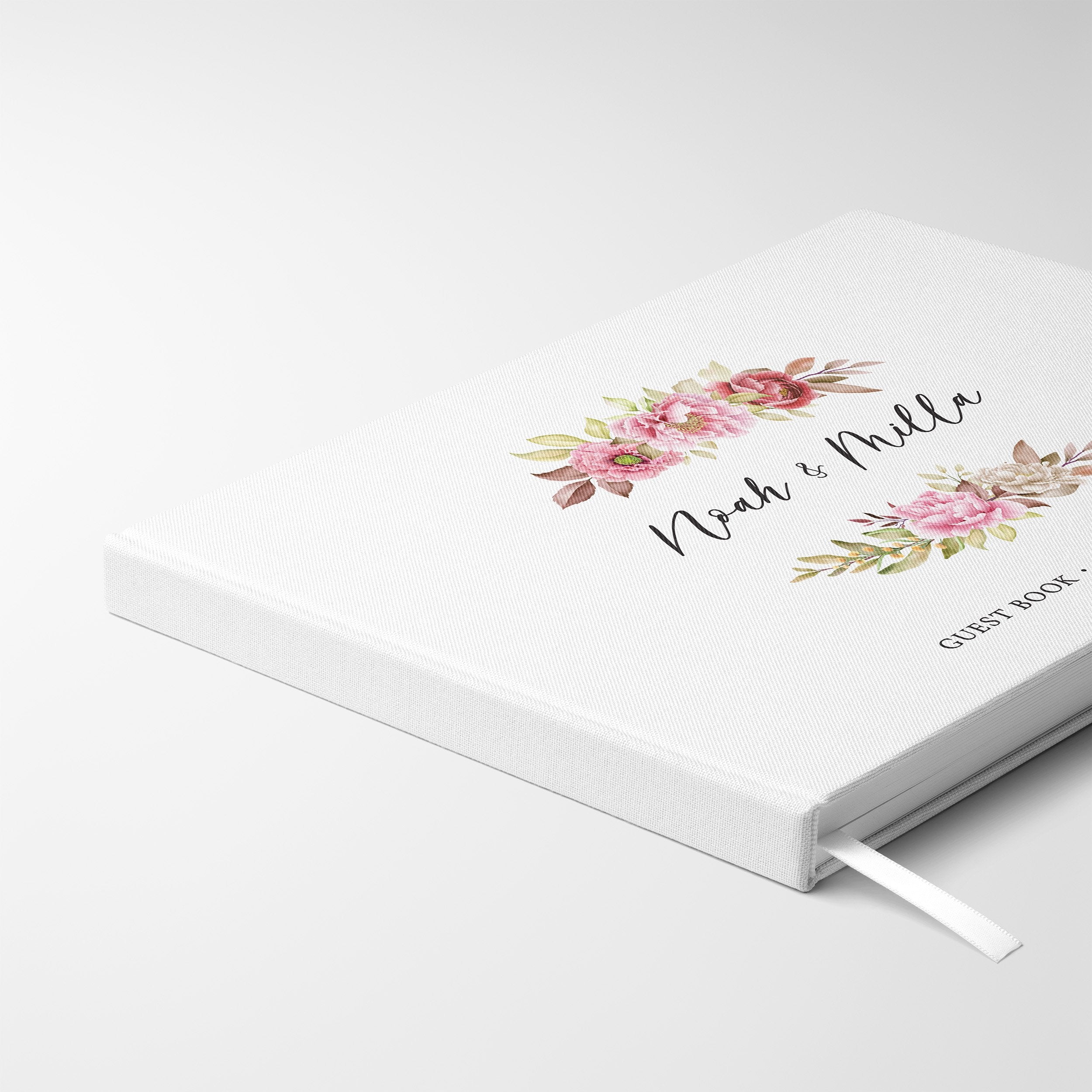 Pink Florals | Wedding Guest Book