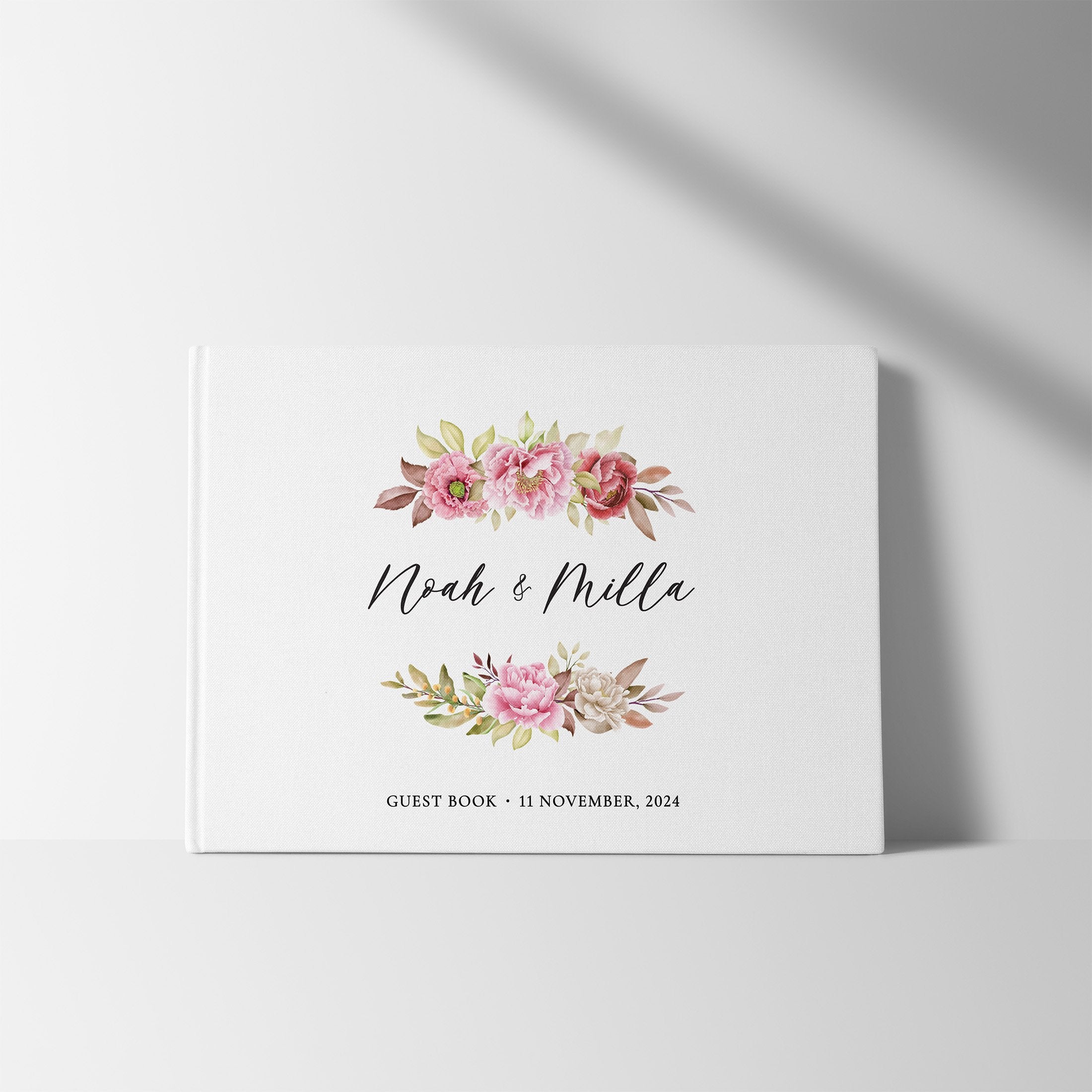 Pink Florals | Wedding Guest Book