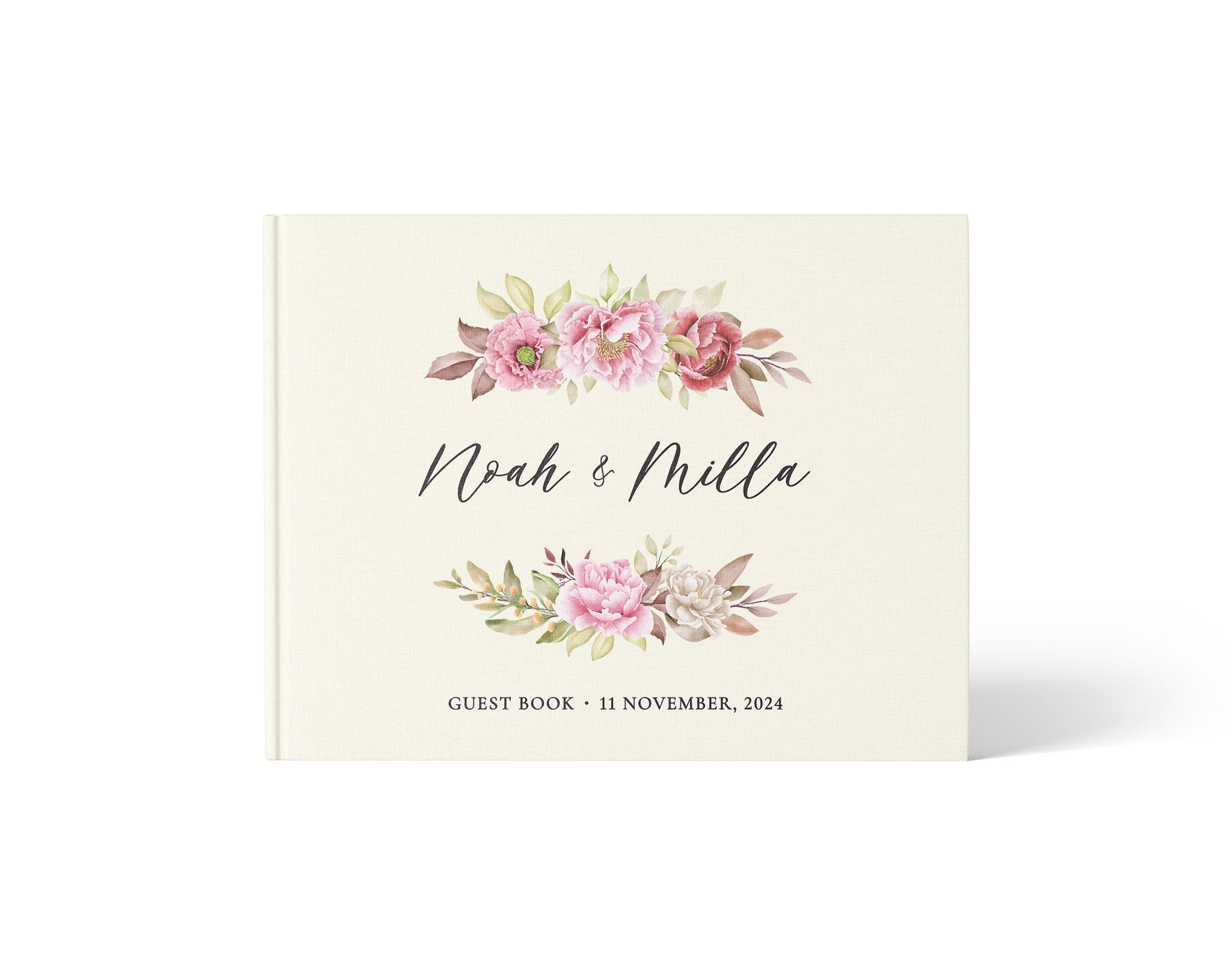 Pink Florals | Wedding Guest Book