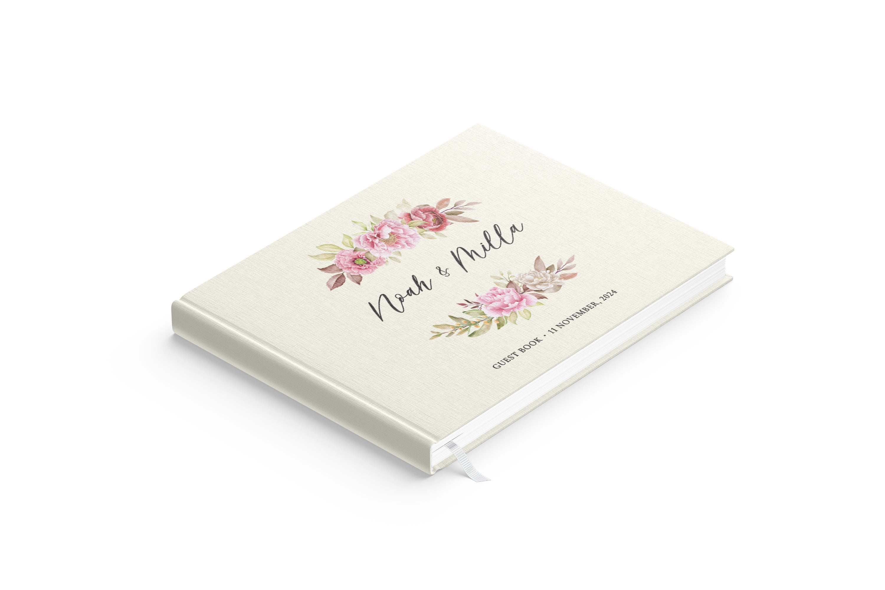 Pink Florals | Wedding Guest Book