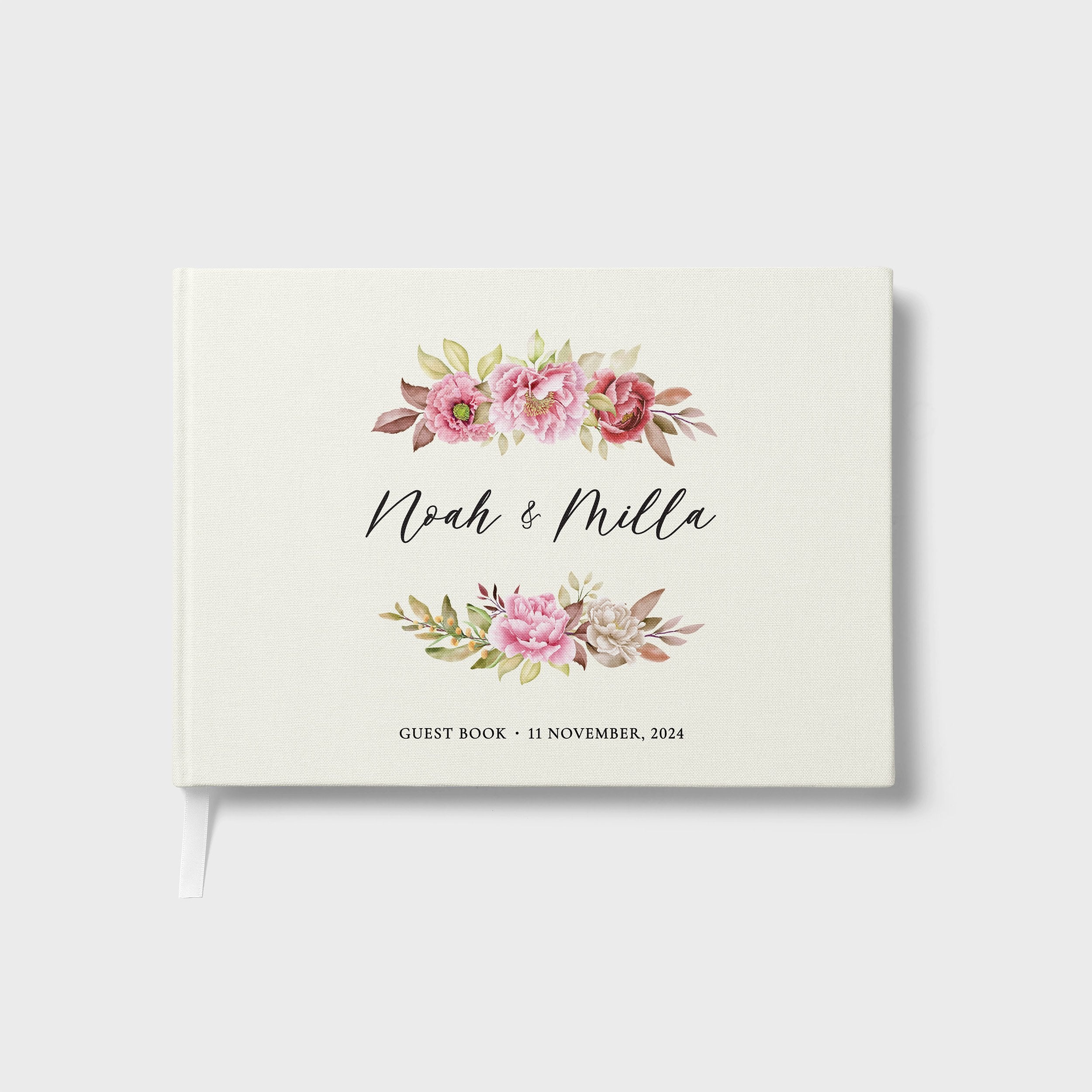 Pink Florals | Wedding Guest Book