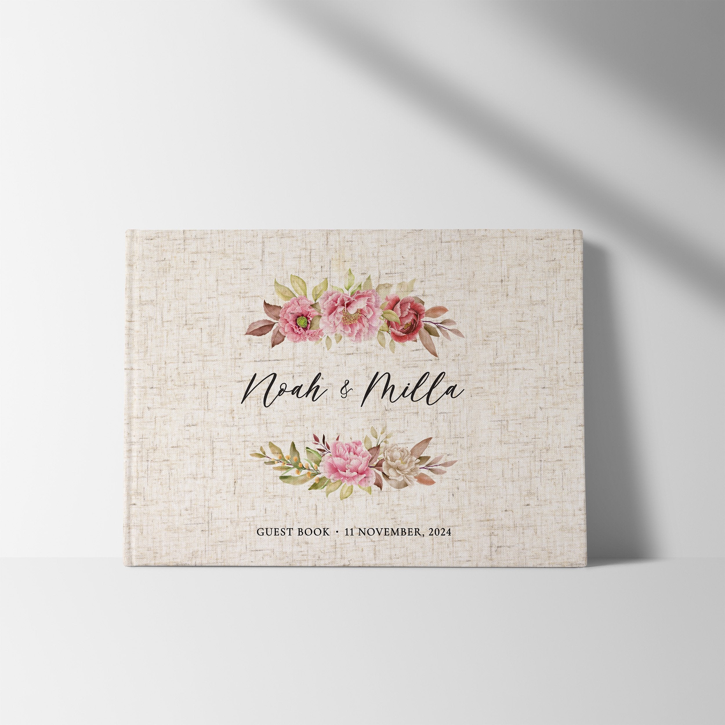 Pink Florals | Wedding Guest Book