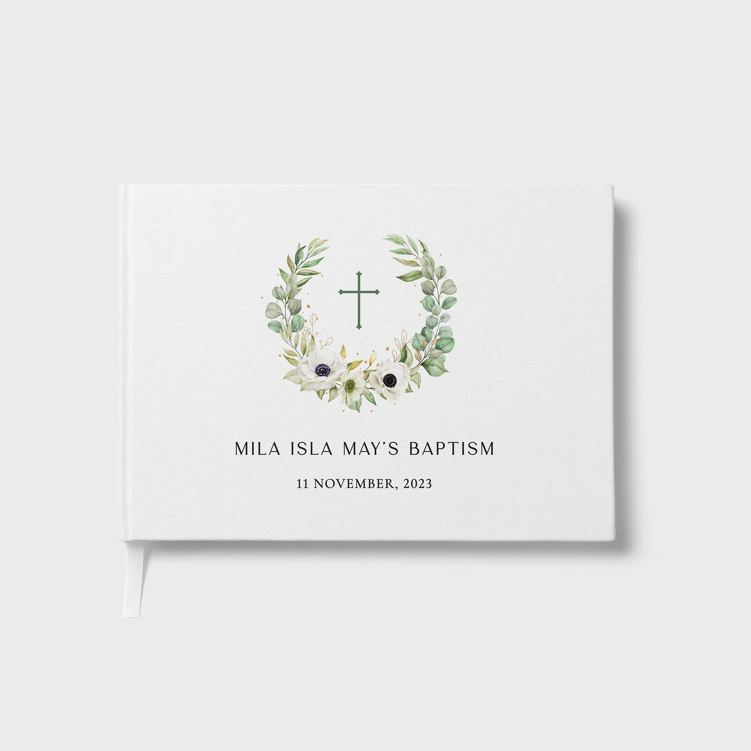 Winter Wreath | Christening Guest Book