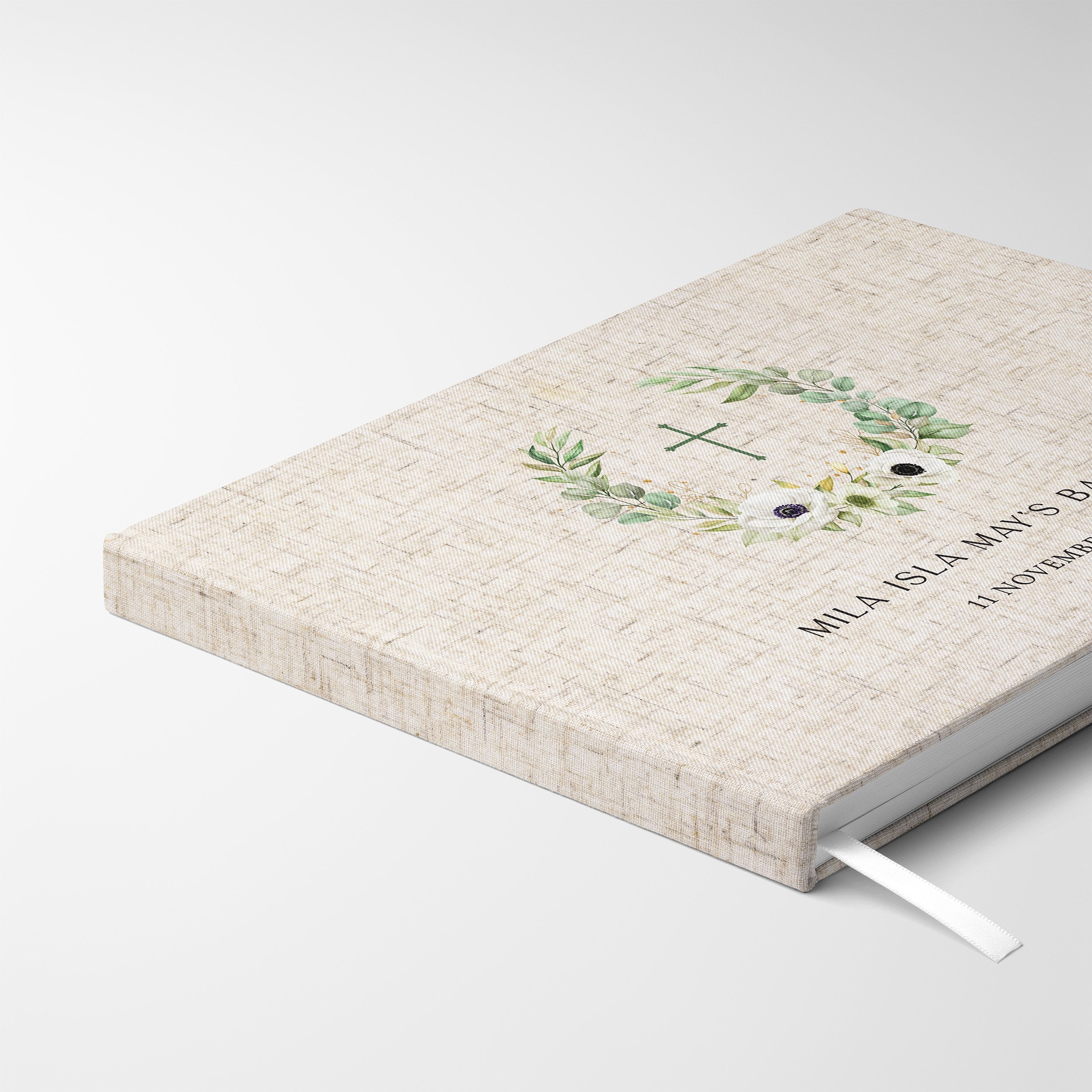 Winter Wreath | Christening Guest Book