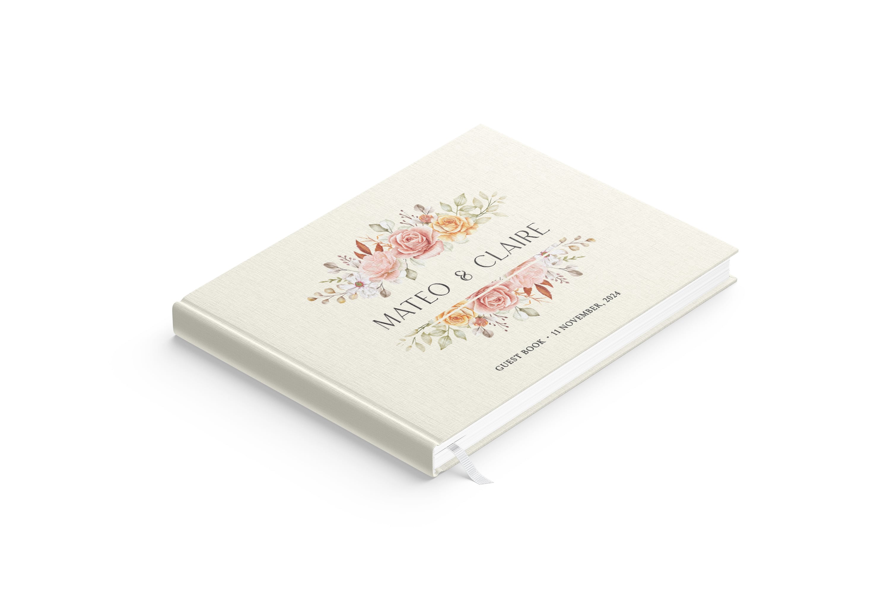 Blush Foral Frame | Wedding Guest Book