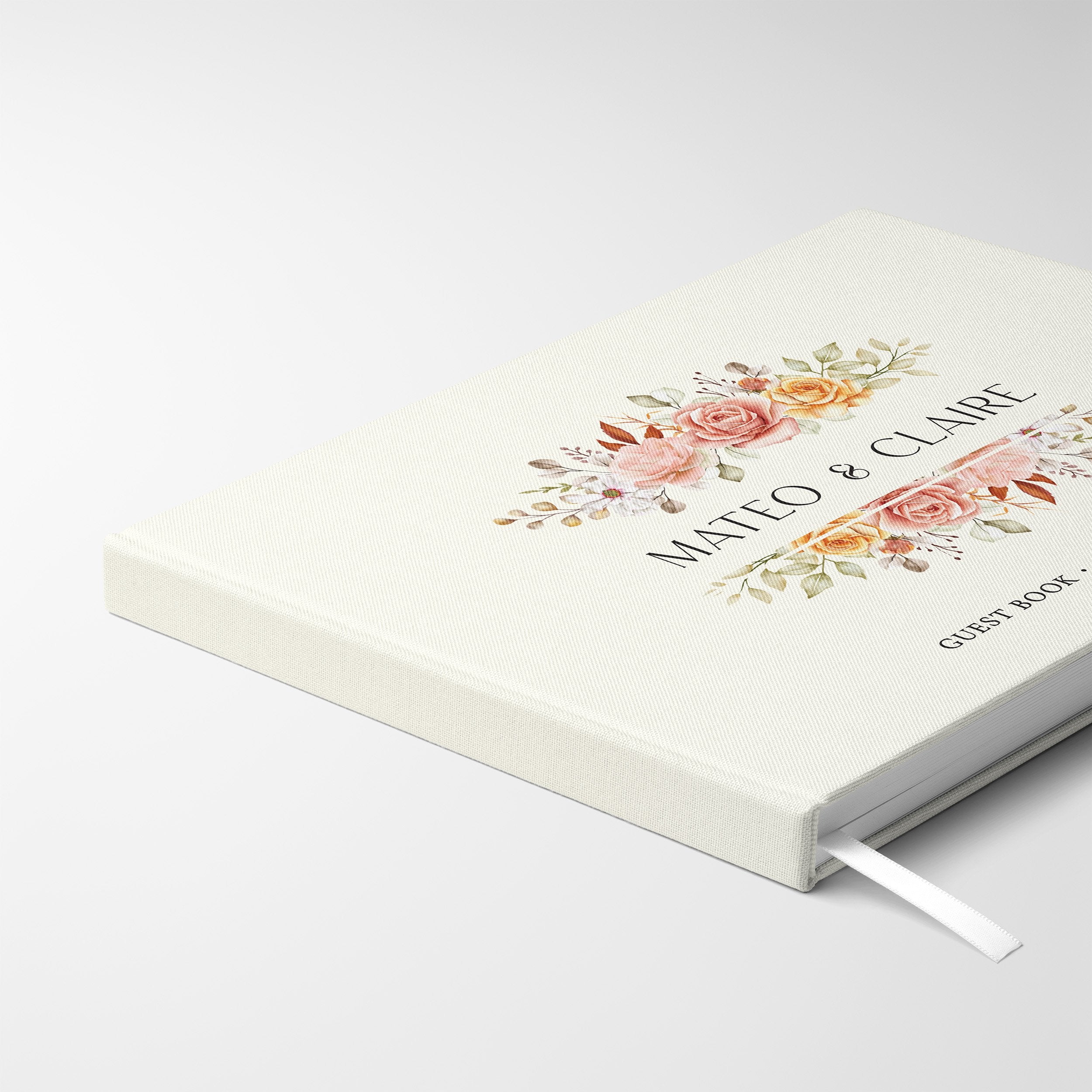 Blush Foral Frame | Wedding Guest Book