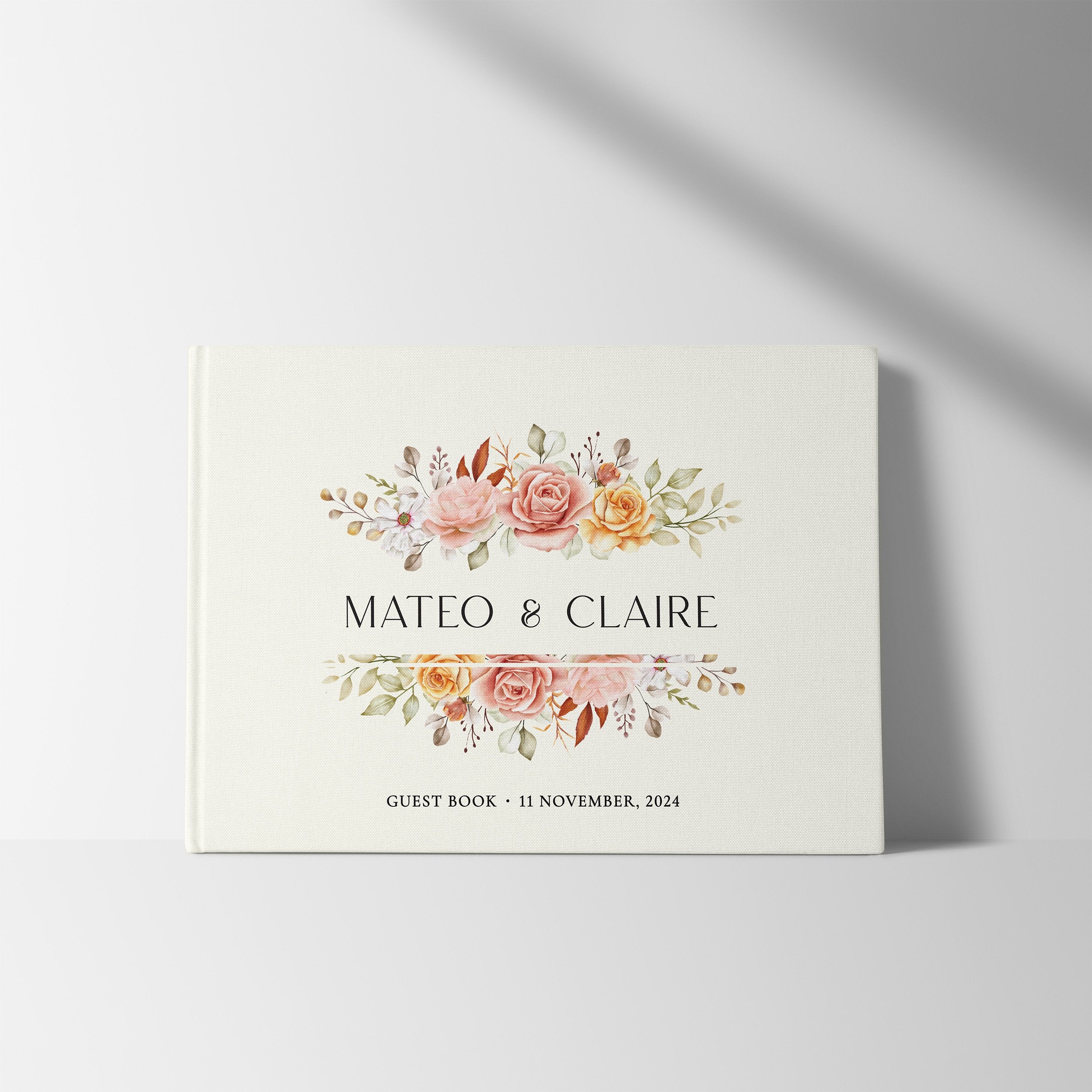 Blush Foral Frame | Wedding Guest Book