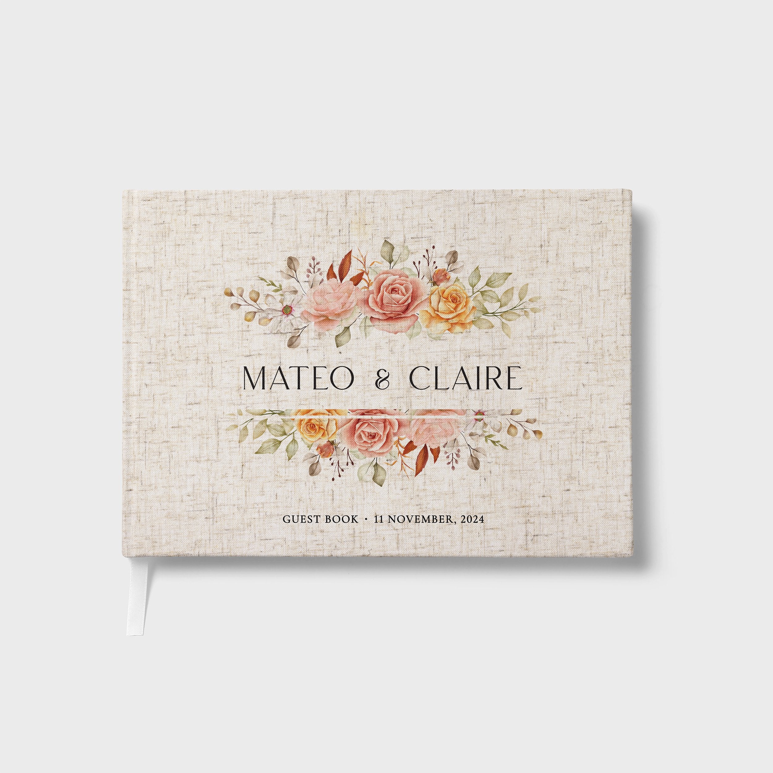 Blush Foral Frame | Wedding Guest Book