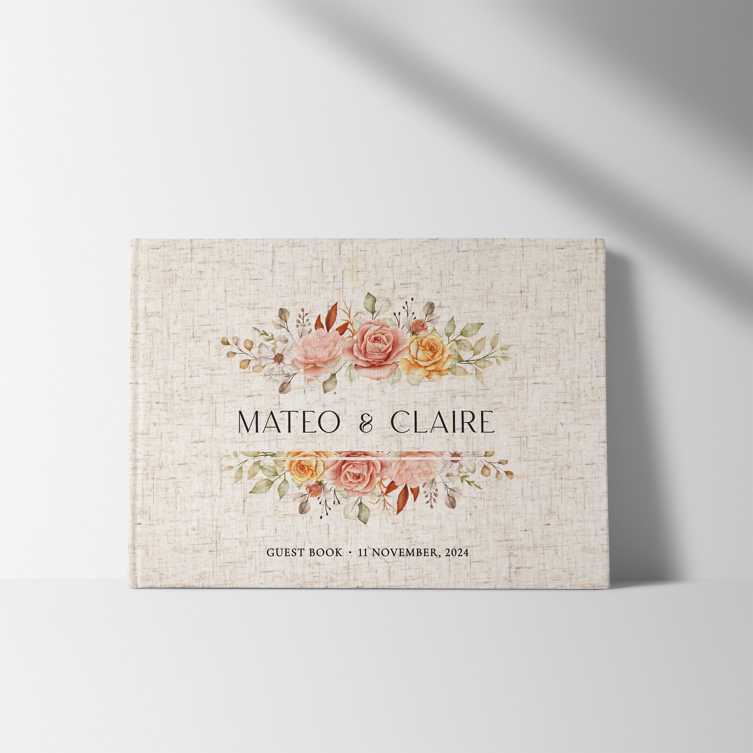 Blush Foral Frame | Wedding Guest Book